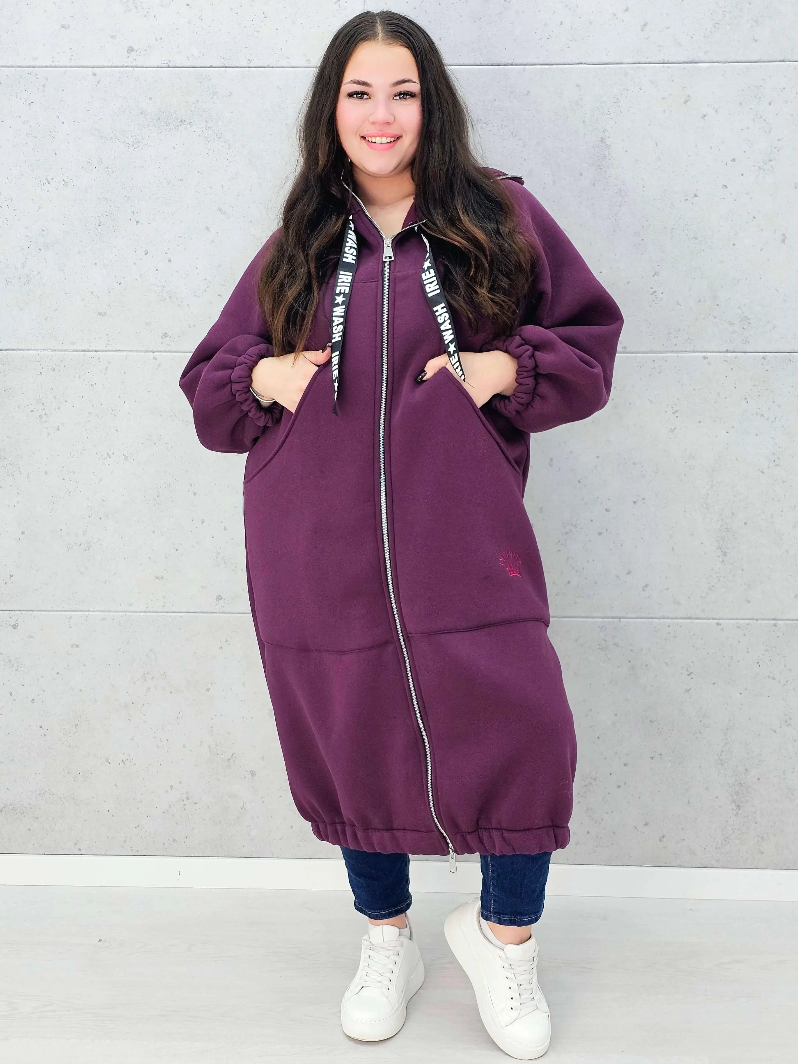 Bluza plus size – modna, oversize’owa bluza z kapturem XXL na chłodniejsze dni Stylowa XL