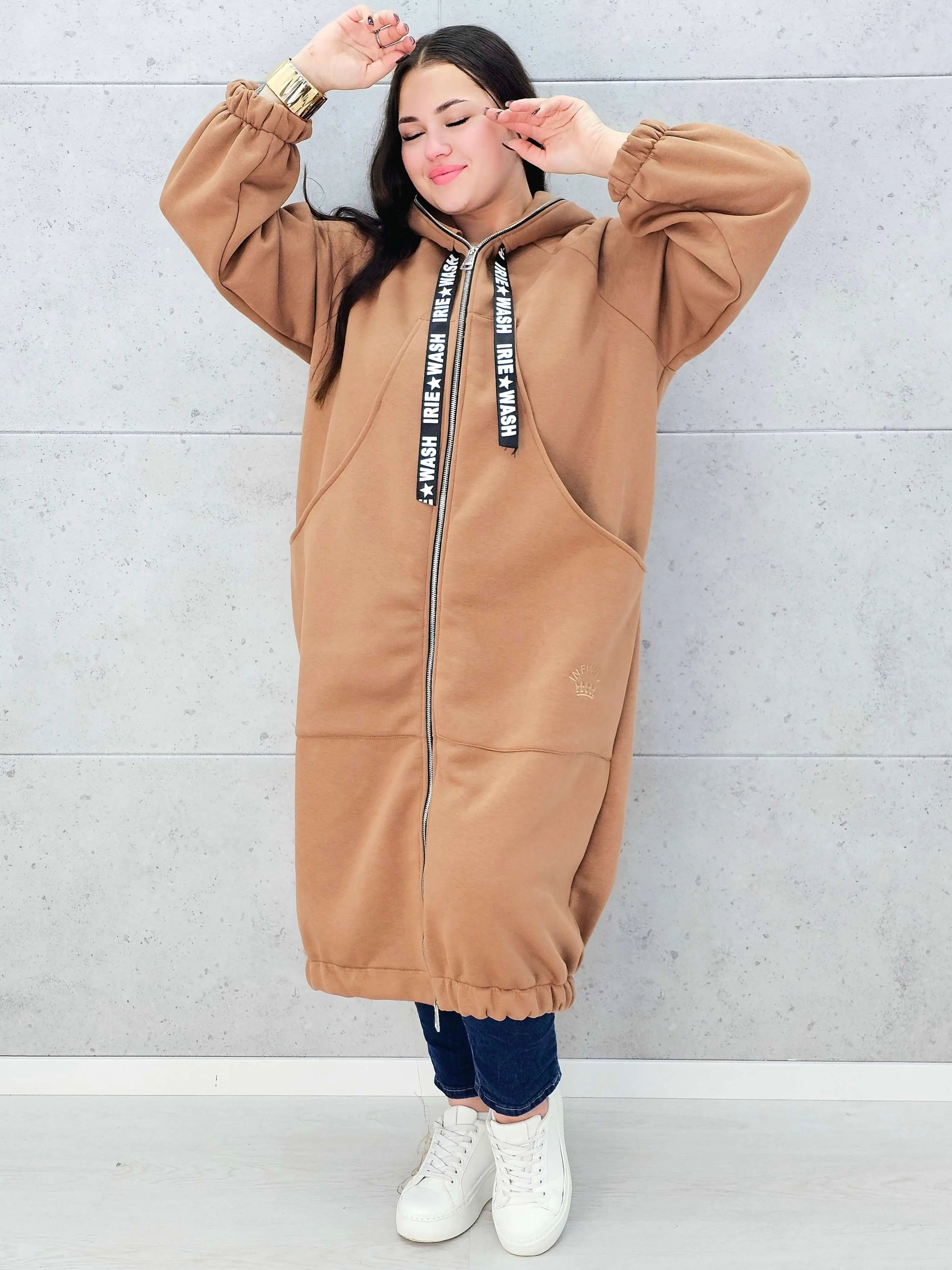 Bluza plus size – modna, oversize’owa bluza z kapturem XXL na chłodniejsze dni Stylowa XL