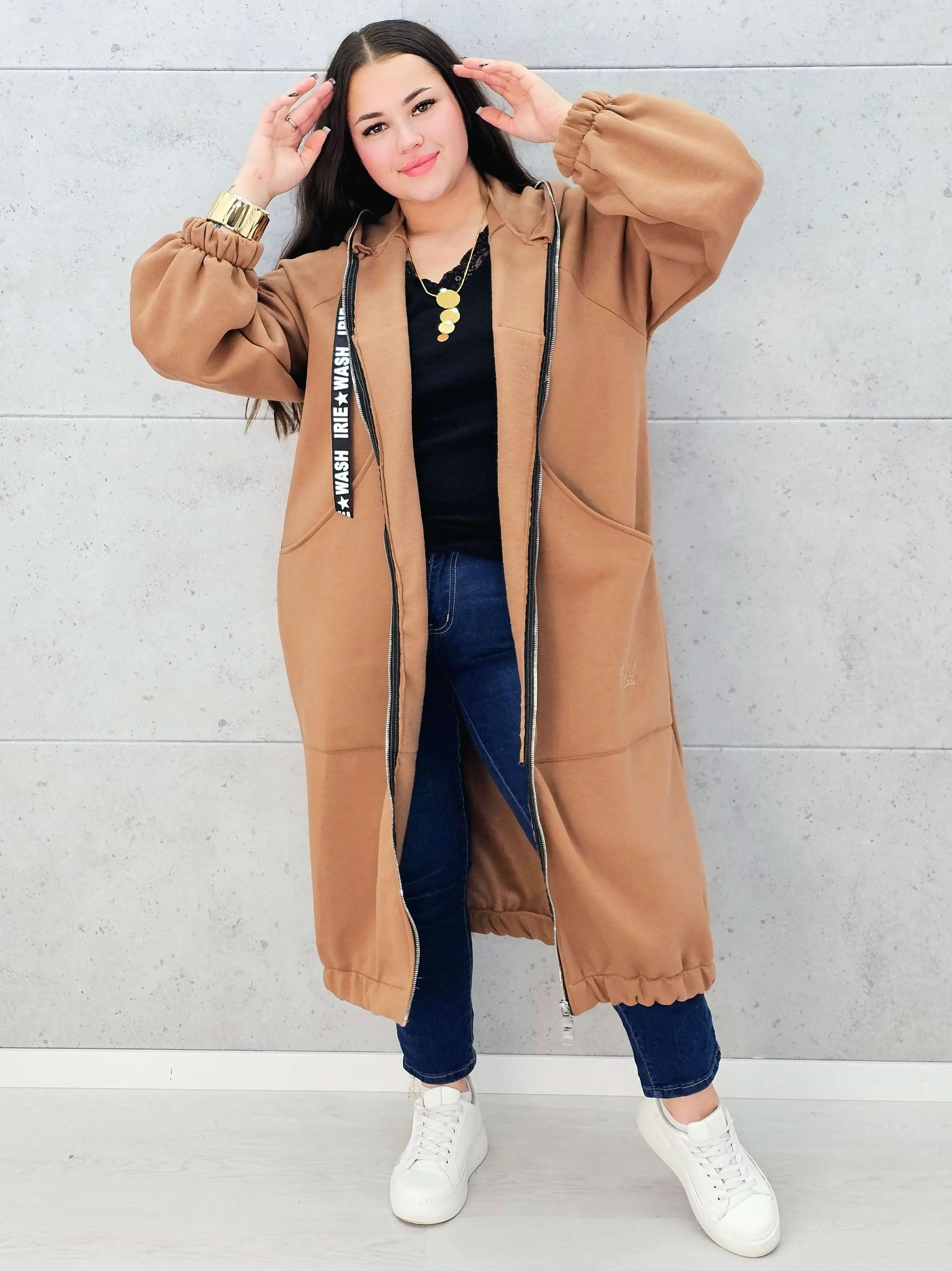 Bluza plus size – modna, oversize’owa bluza z kapturem XXL na chłodniejsze dni Stylowa XL