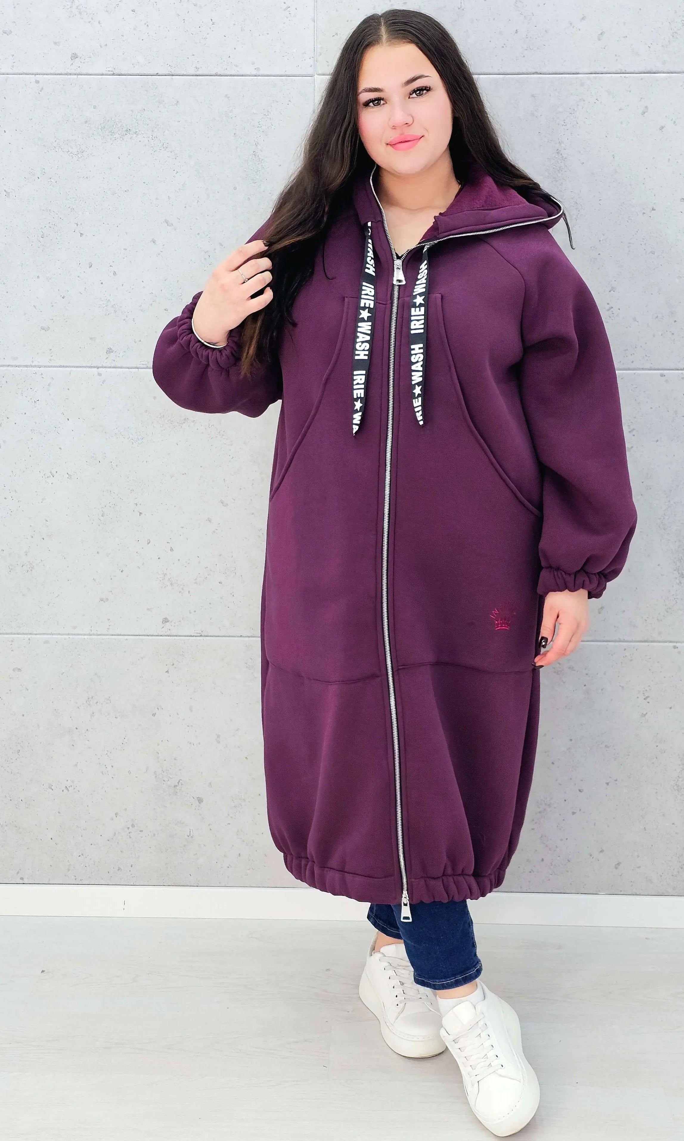 Bluza plus size – modna, oversize’owa bluza z kapturem XXL na chłodniejsze dni Stylowa XL