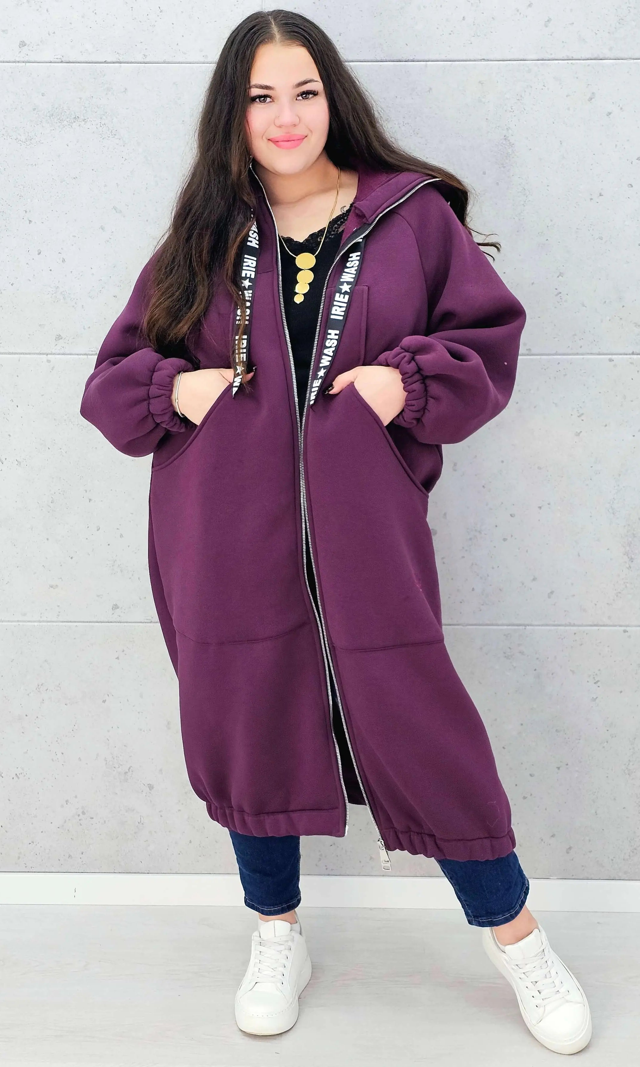 Bluza plus size – modna, oversize’owa bluza z kapturem XXL na chłodniejsze dni Stylowa XL