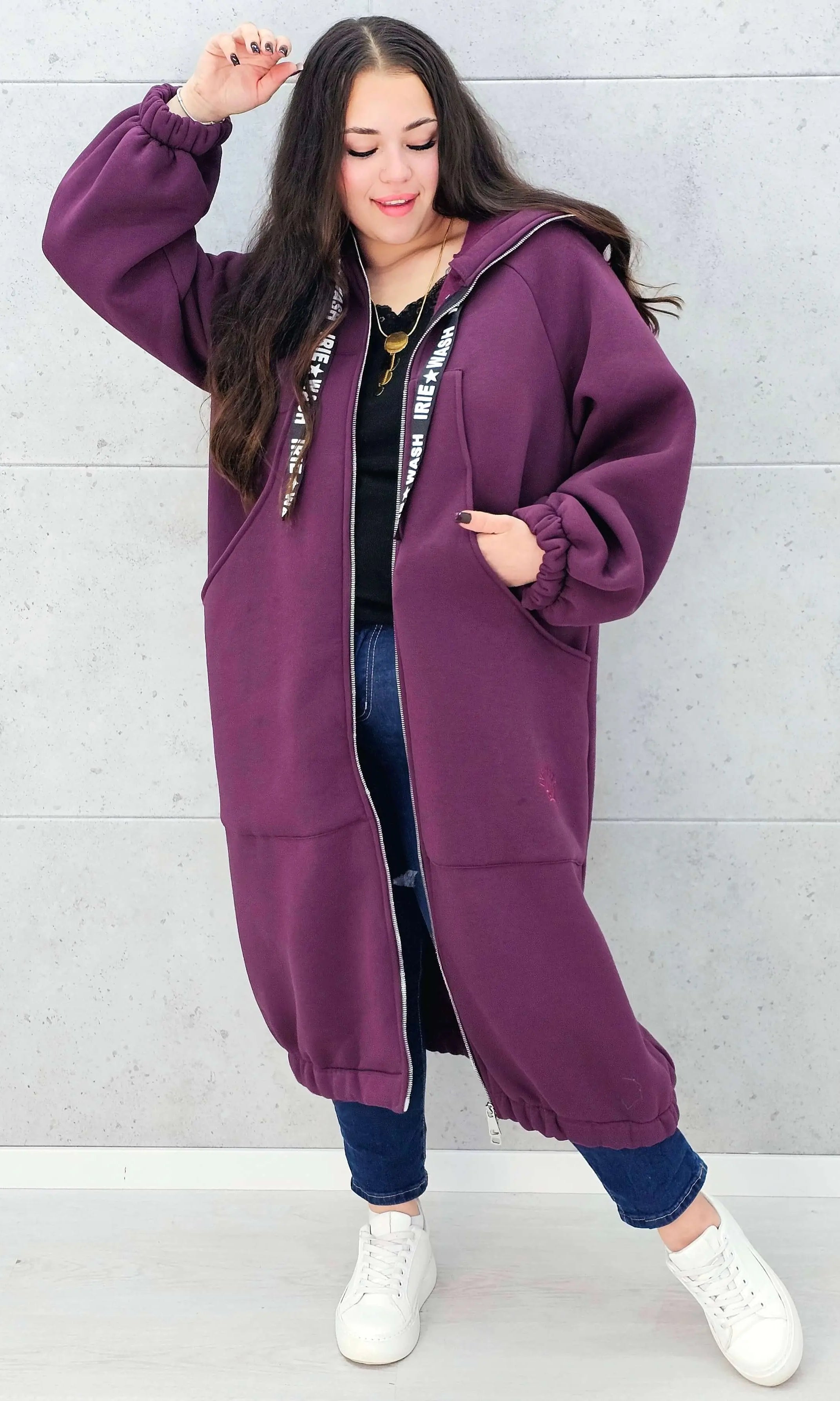 Bluza plus size – modna, oversize’owa bluza z kapturem XXL na chłodniejsze dni Stylowa XL