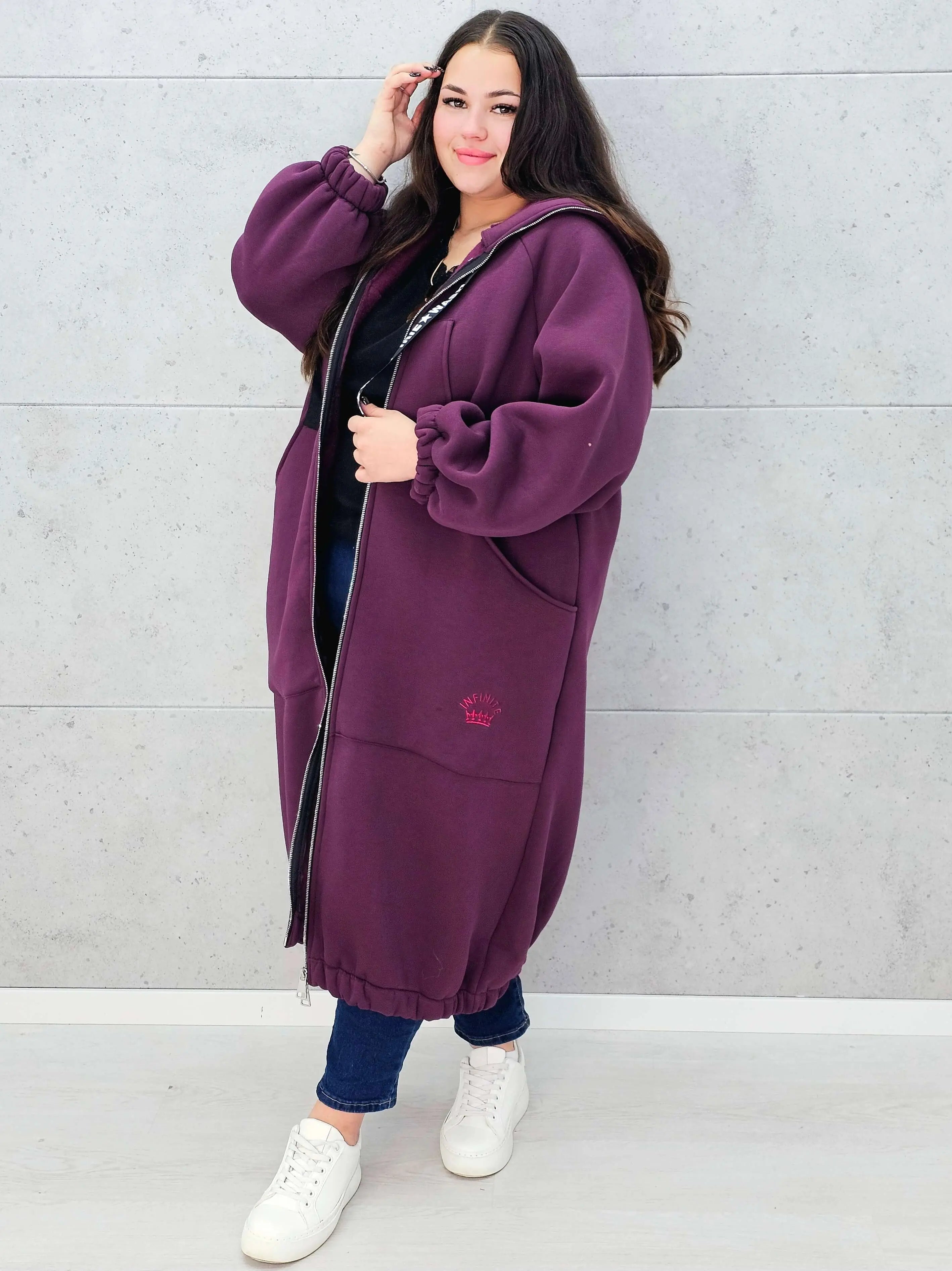 Bluza plus size – modna, oversize’owa bluza z kapturem XXL na chłodniejsze dni Stylowa XL