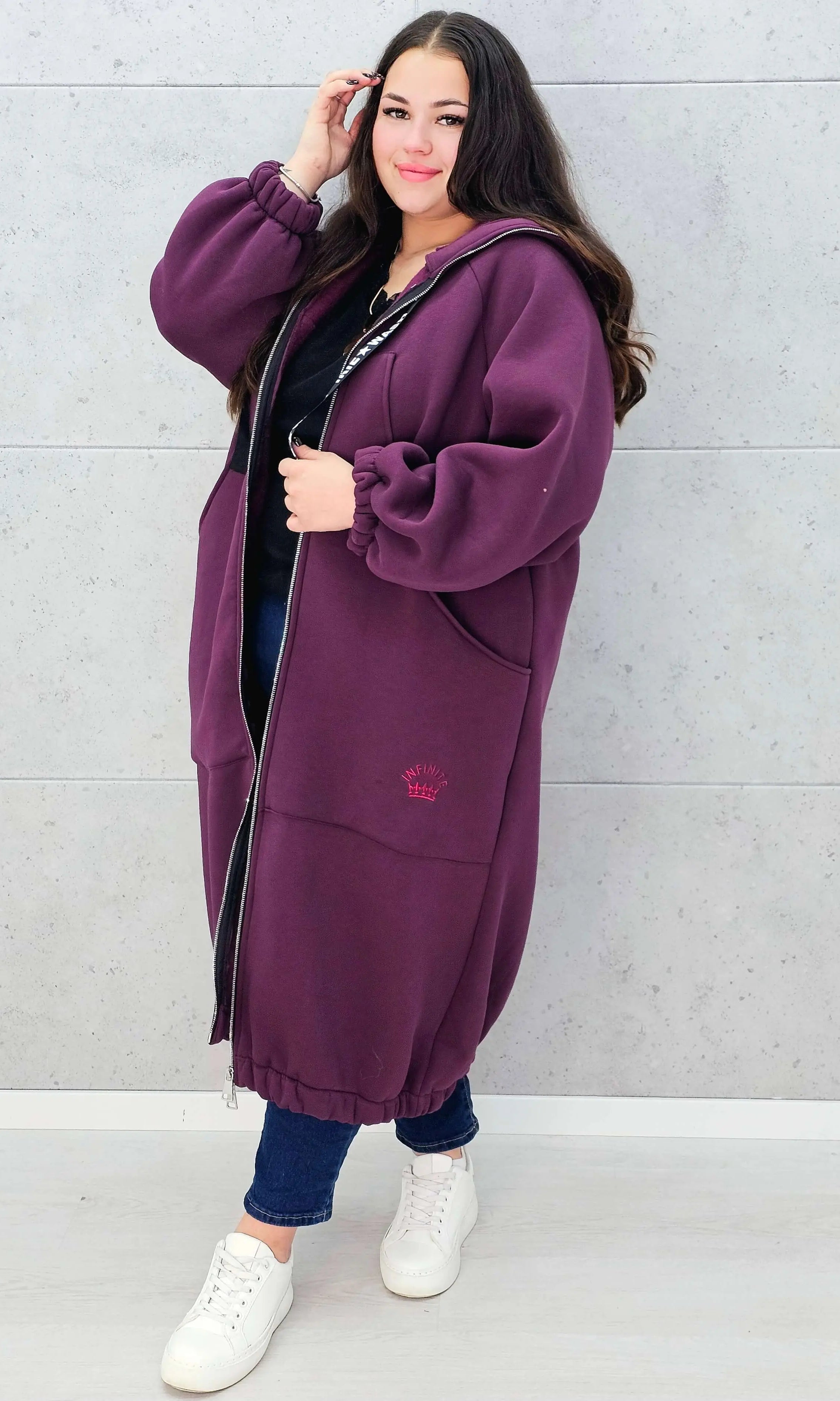 Bluza plus size – modna, oversize’owa bluza z kapturem XXL na chłodniejsze dni Stylowa XL