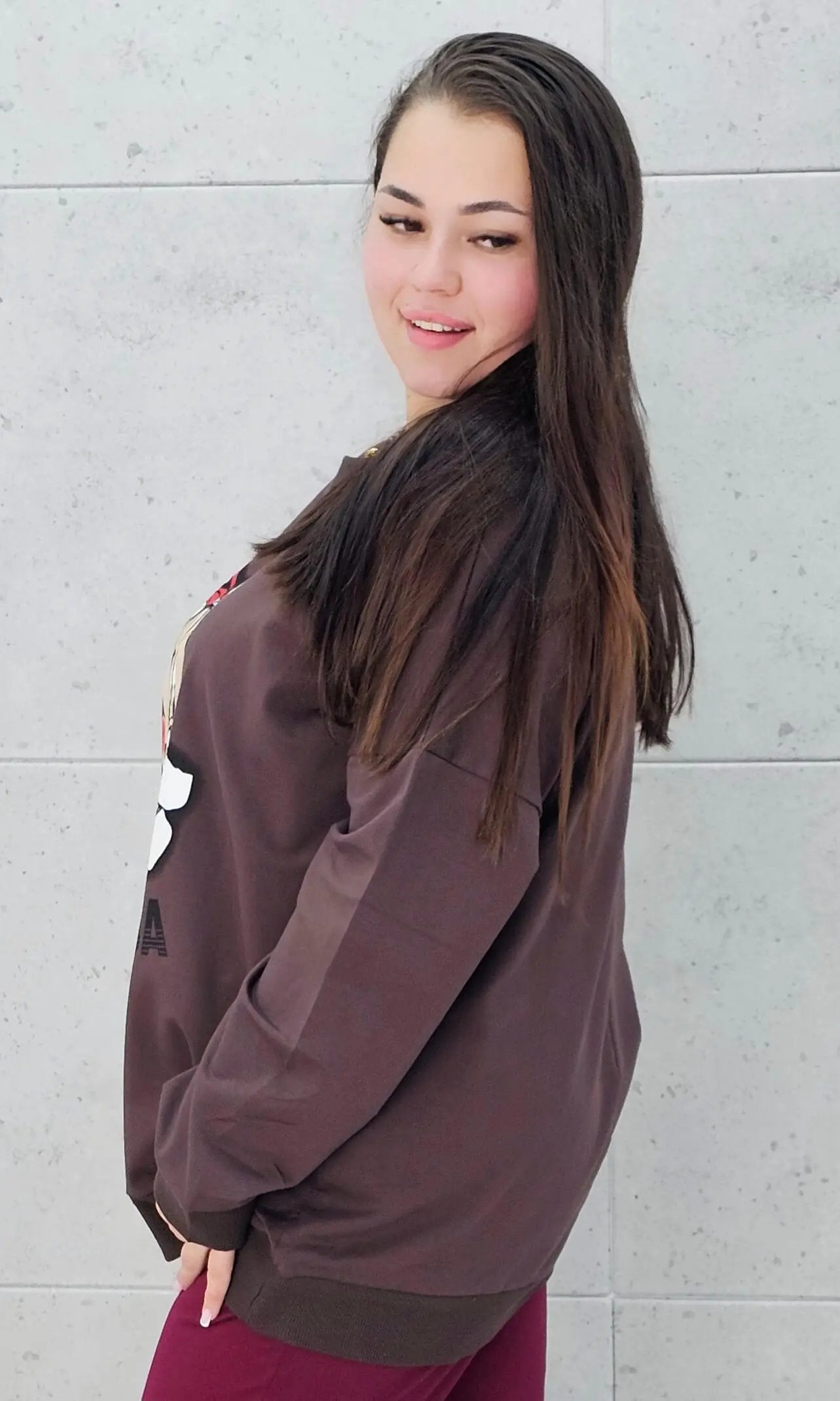 Bluza plus size z nadrukiem Minnie – modna i wygodna bluza XXL Stylowa XL