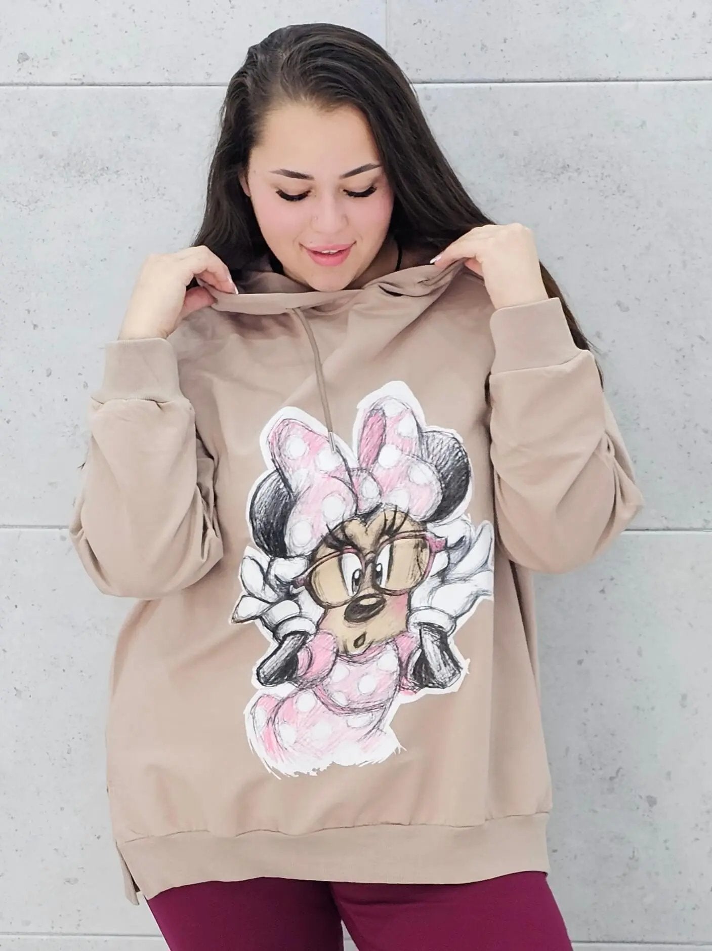 Bluza plus size z nadrukiem Minnie – modny oversize Stylowa XL