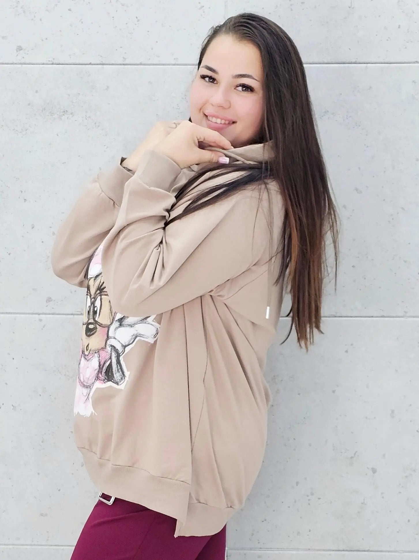 Bluza plus size z nadrukiem Minnie – modny oversize Stylowa XL