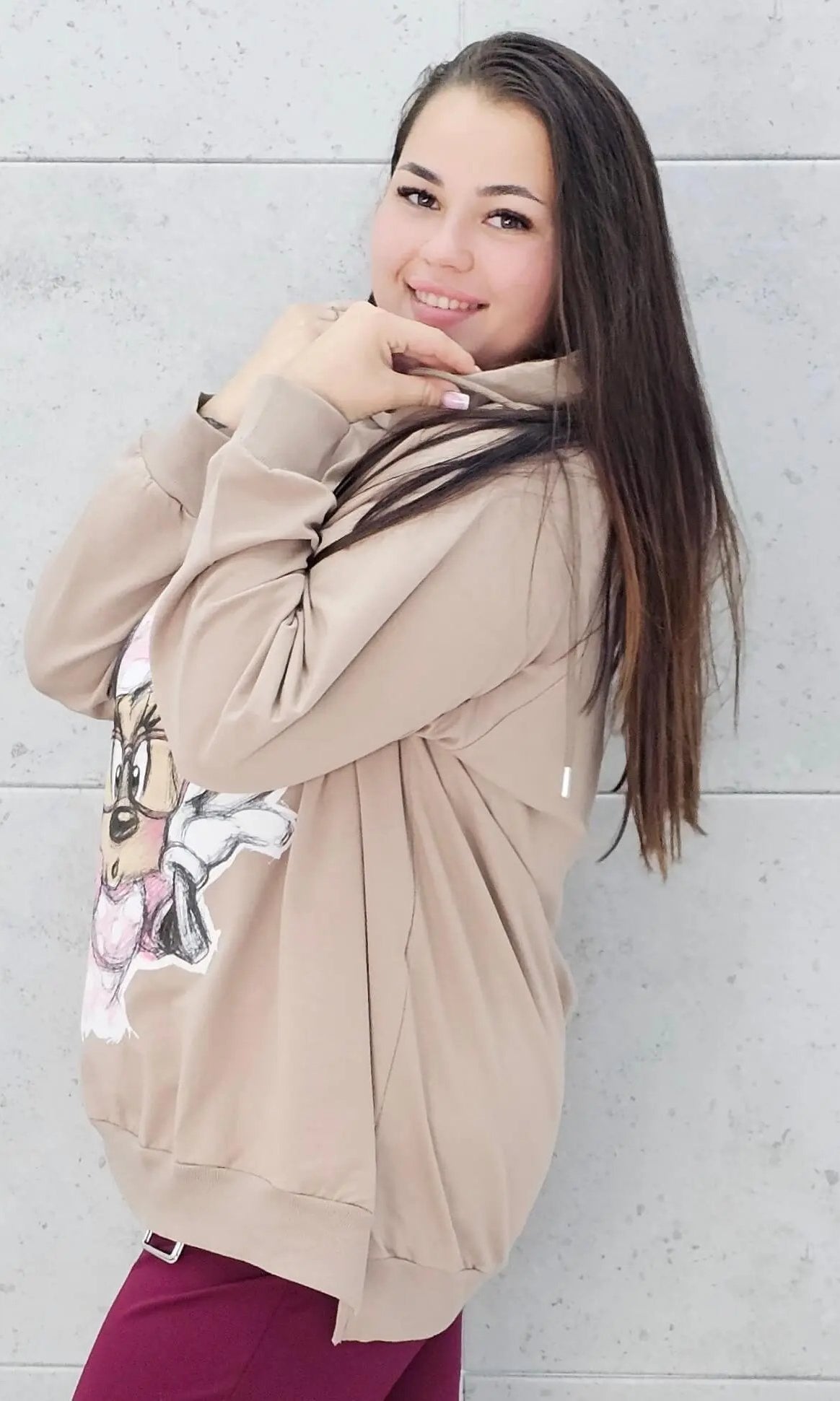 Bluza plus size z nadrukiem Minnie – modny oversize Stylowa XL