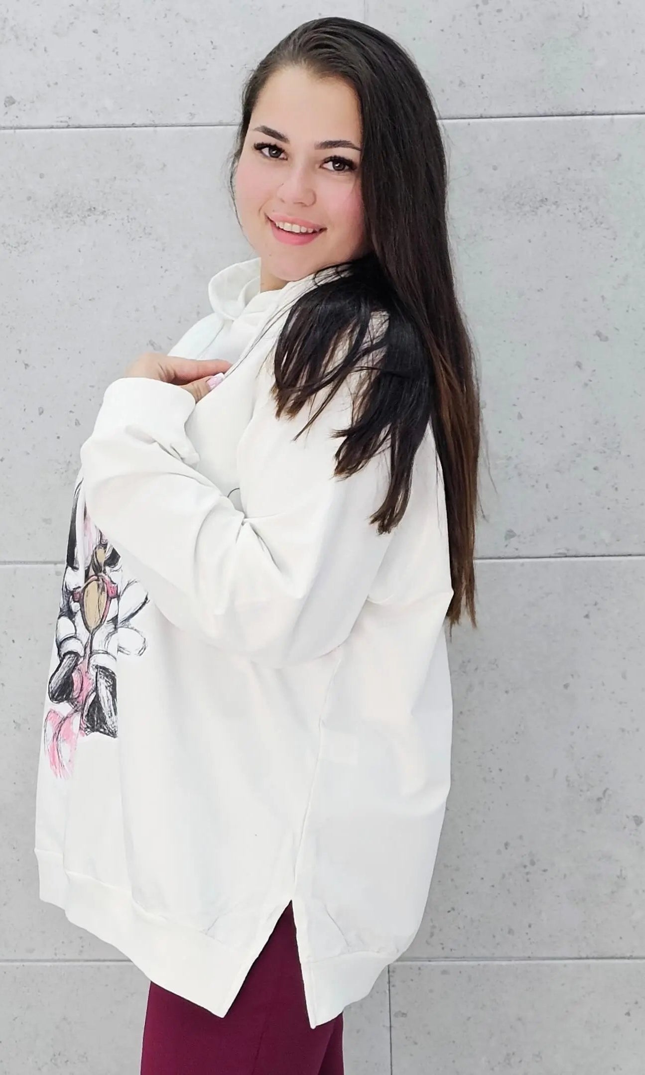 Bluza plus size z nadrukiem Minnie – modny oversize Stylowa XL