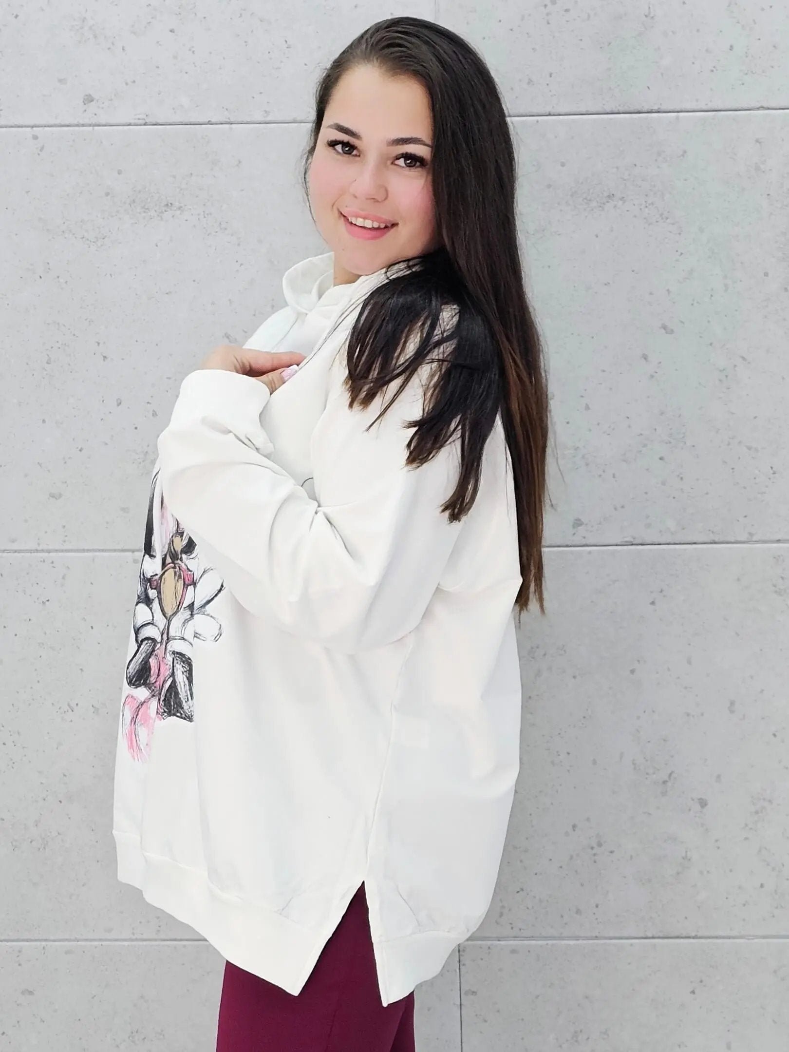 Bluza plus size z nadrukiem Minnie – modny oversize Stylowa XL