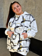 Bluza z abstrakcyjnym printem Stylowa XL