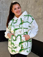 Bluza z abstrakcyjnym printem Stylowa XL