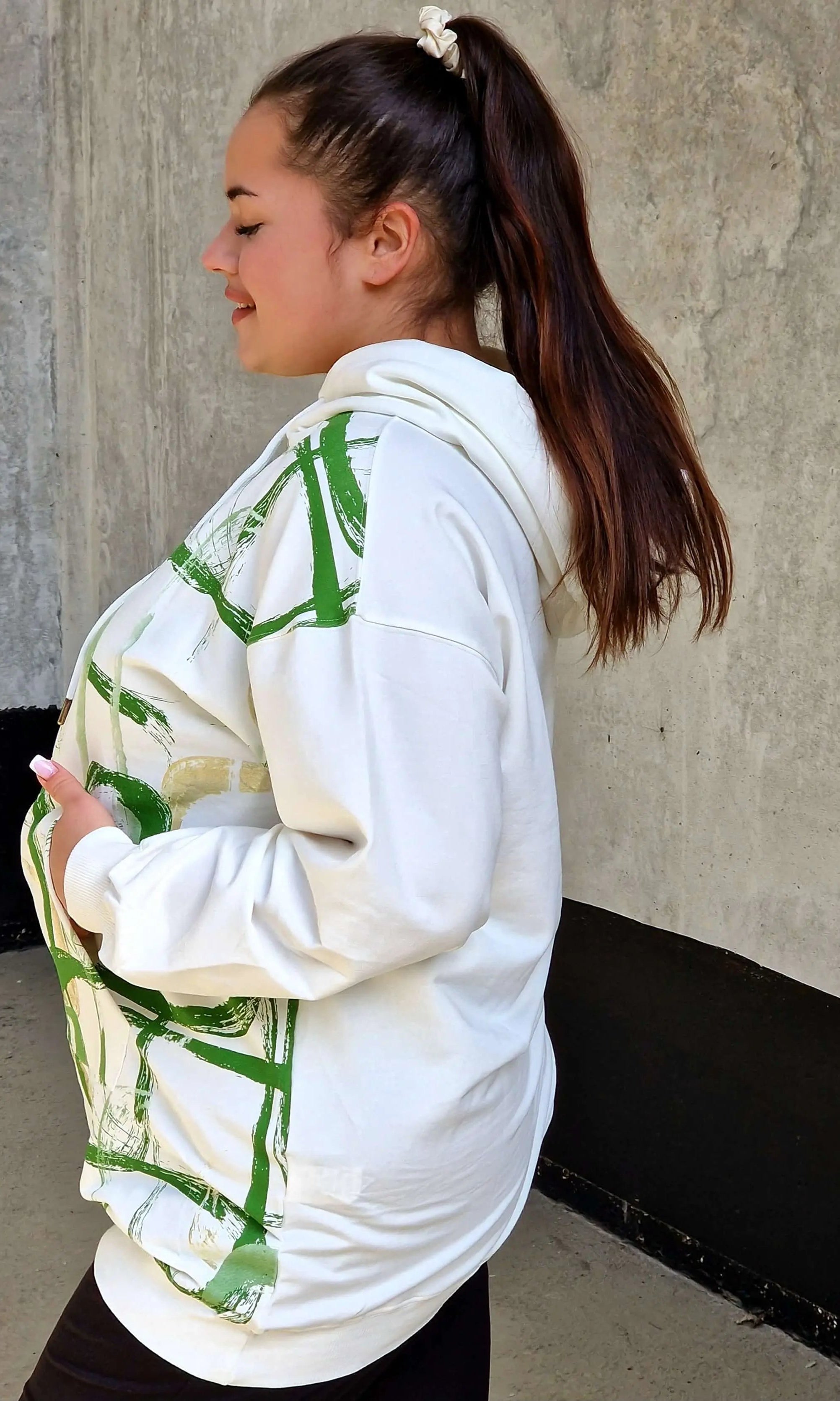 Bluza z abstrakcyjnym printem Stylowa XL