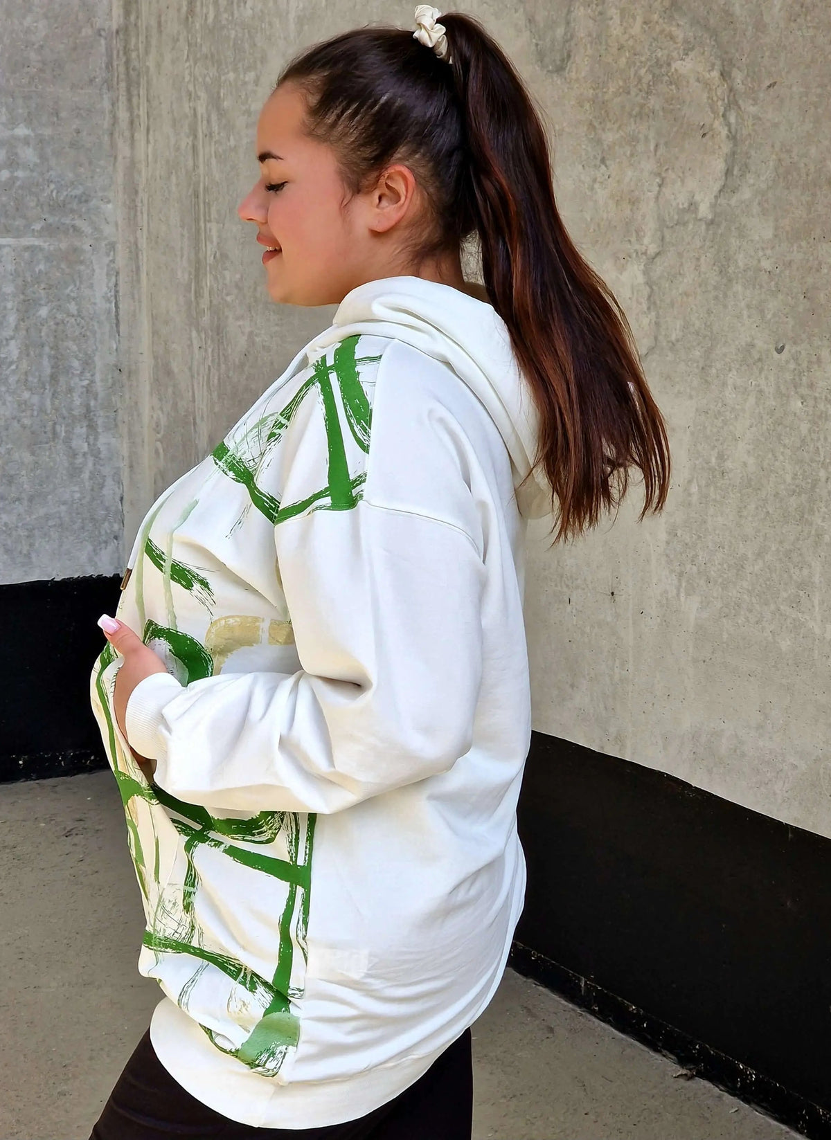 Bluza z abstrakcyjnym printem Stylowa XL