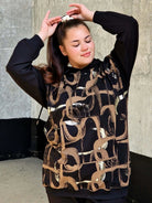 Bluza z abstrakcyjnym printem Stylowa XL