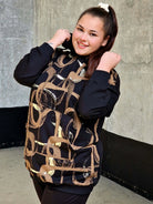 Bluza z abstrakcyjnym printem Stylowa XL