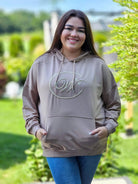 Bluza z haftowanym monogramem Stylowa XL