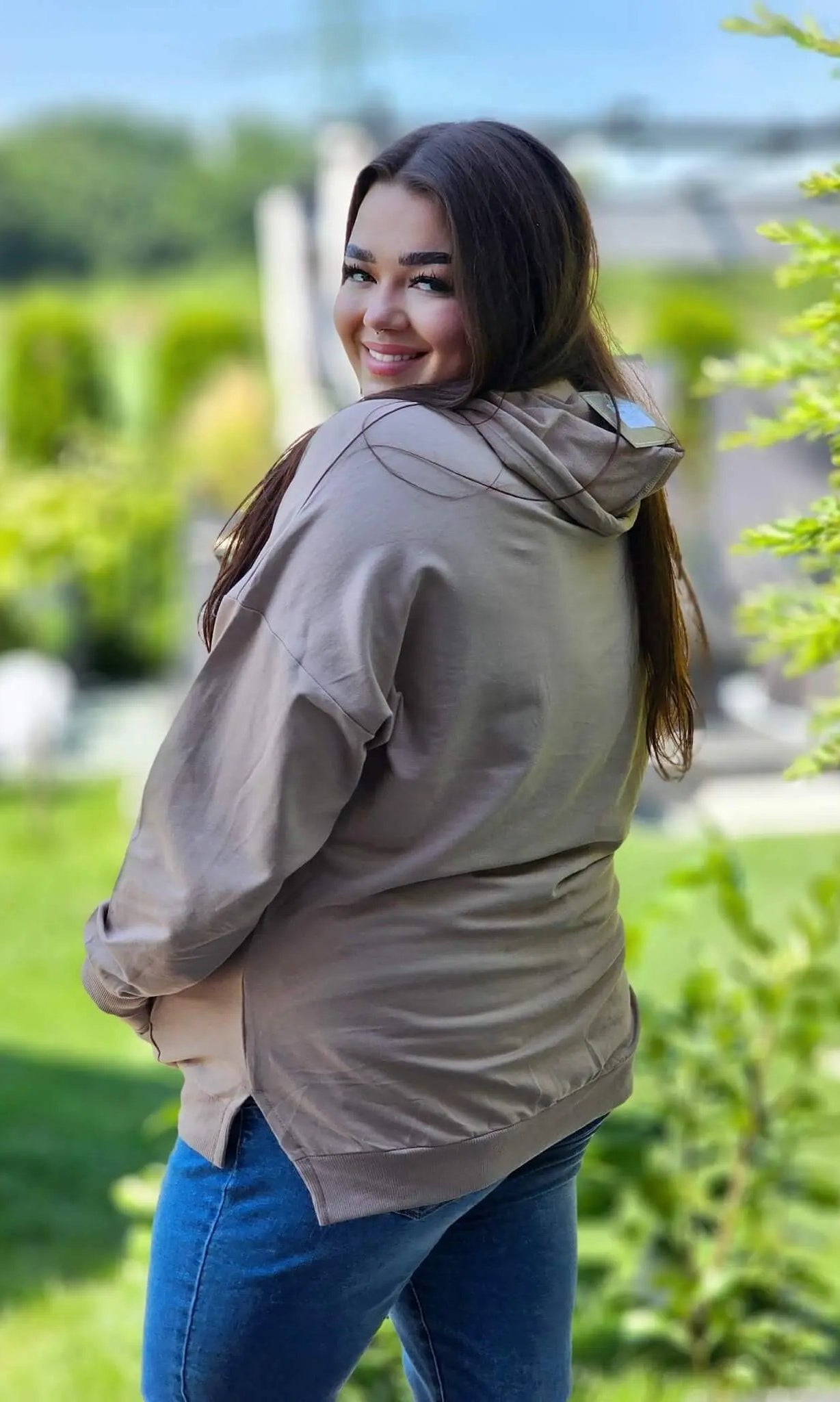 Bluza z haftowanym monogramem Stylowa XL