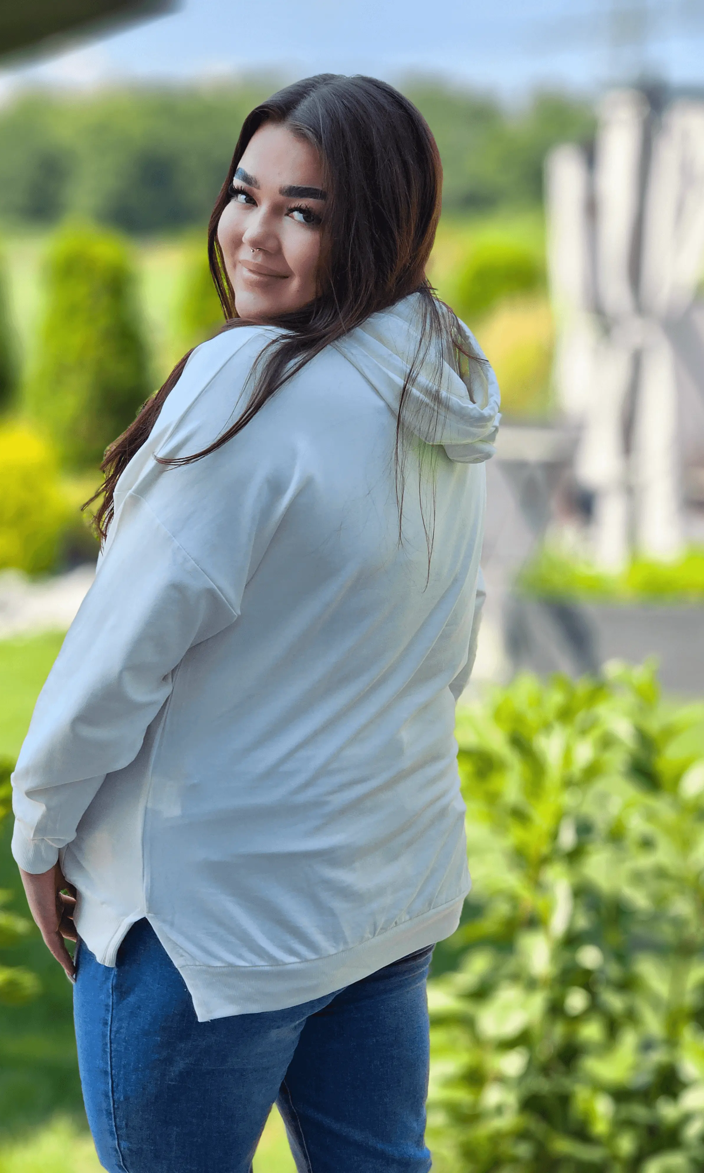 Bluza z haftowanym monogramem Stylowa XL