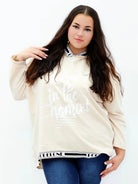 Bluza z kapturem i wstawkami napisów Stylowa XL