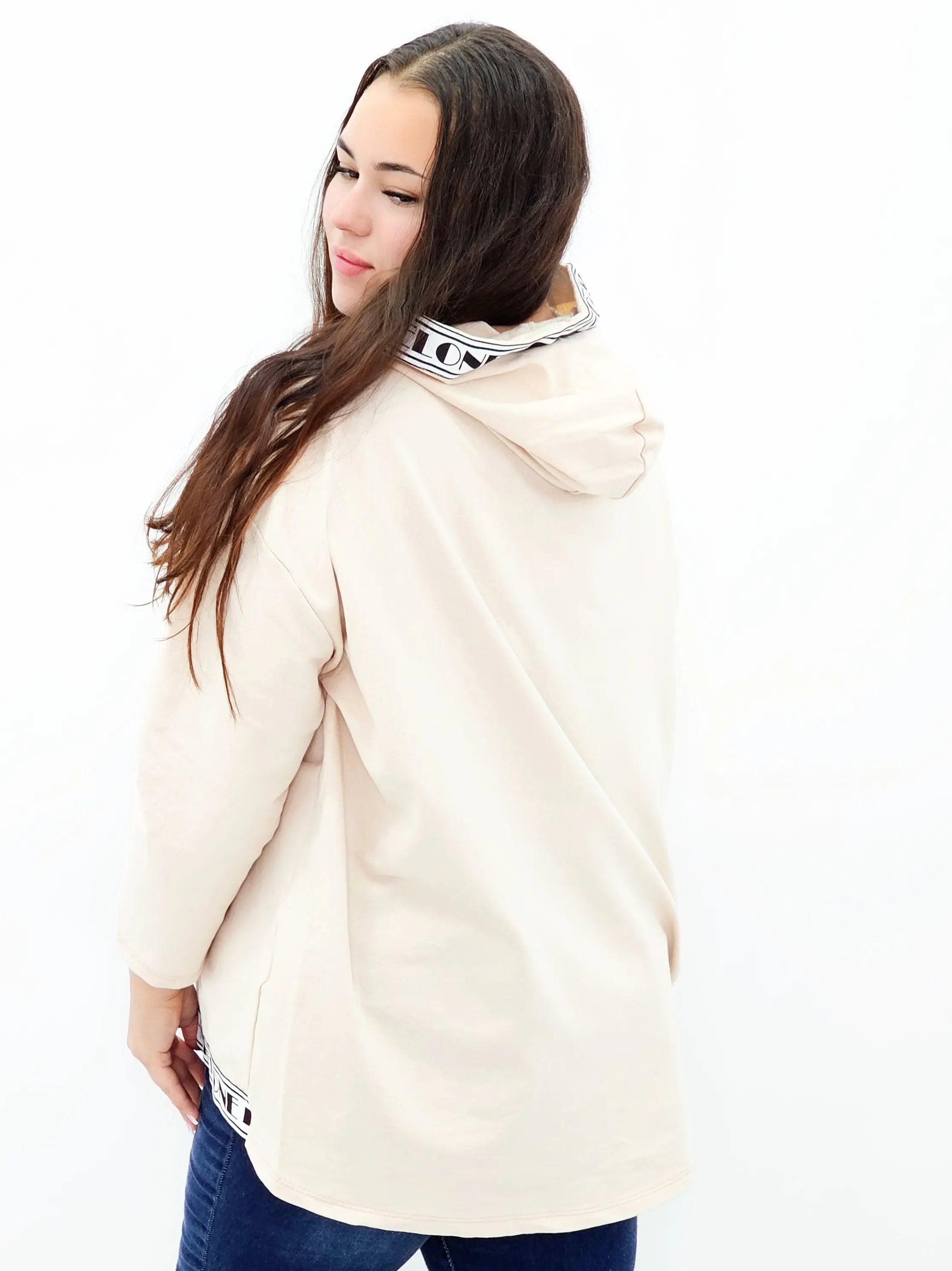 Bluza z kapturem i wstawkami napisów Stylowa XL