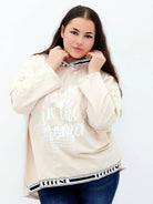 Bluza z kapturem i wstawkami napisów Stylowa XL