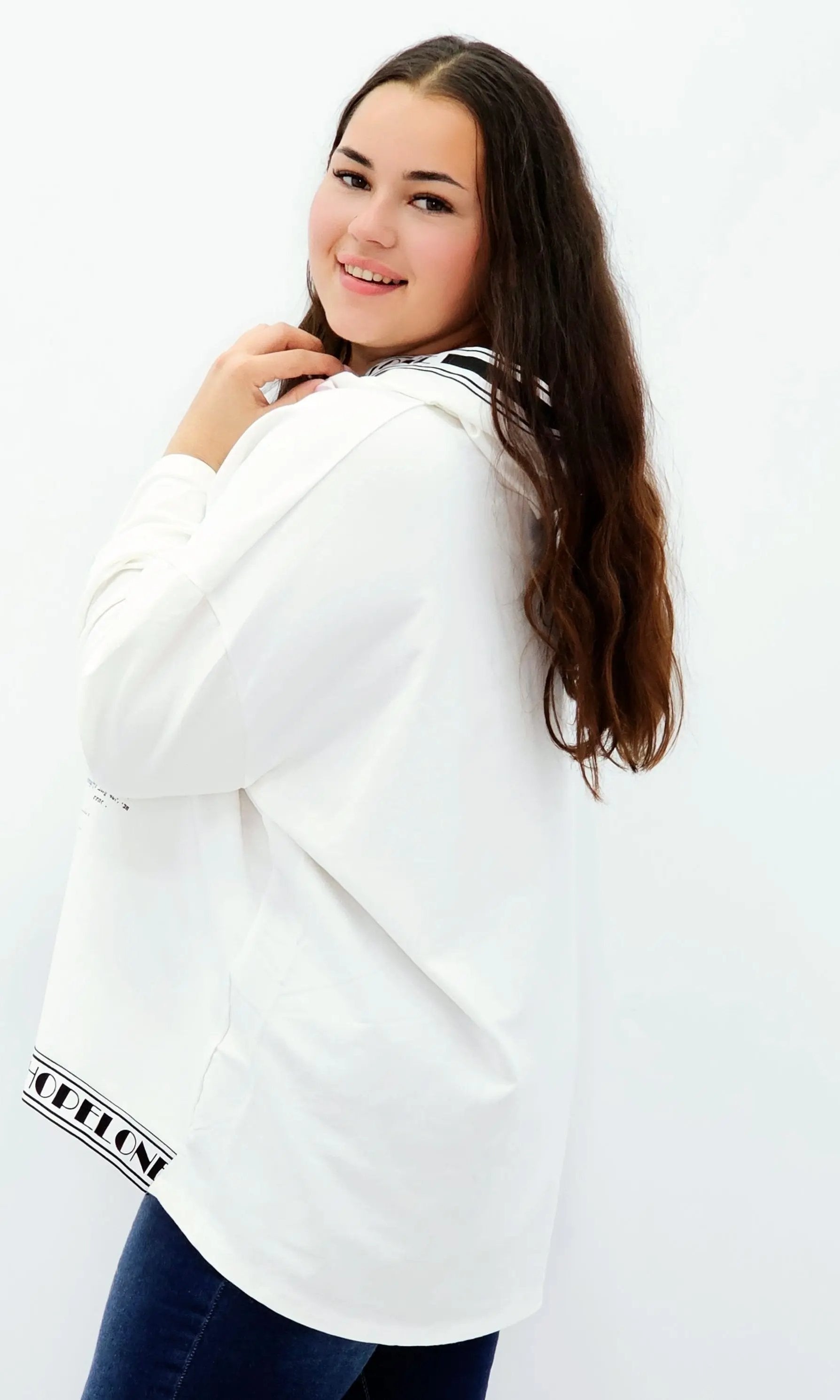 Bluza z kapturem i wstawkami napisów Stylowa XL