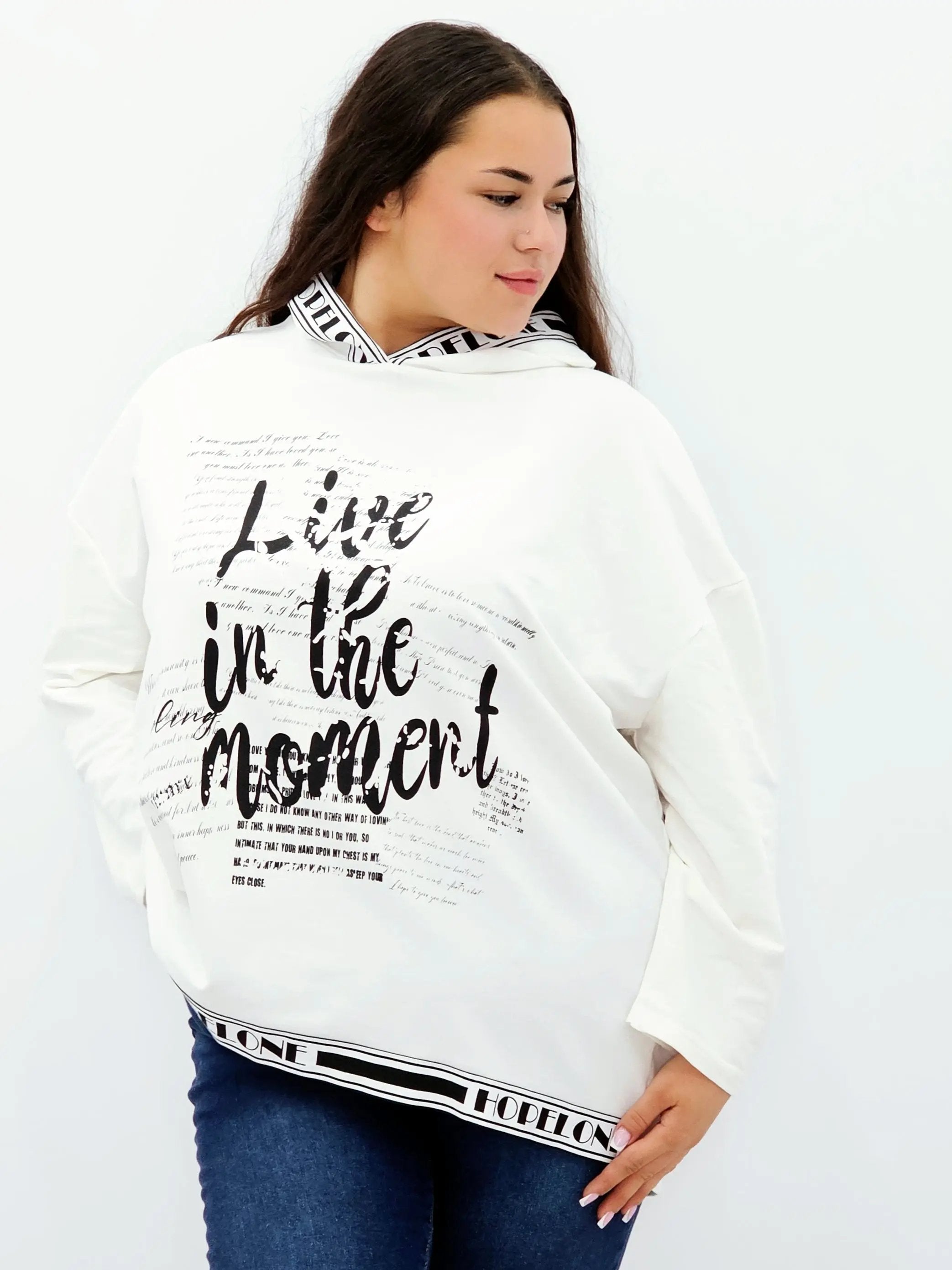 Bluza z kapturem i wstawkami napisów Stylowa XL