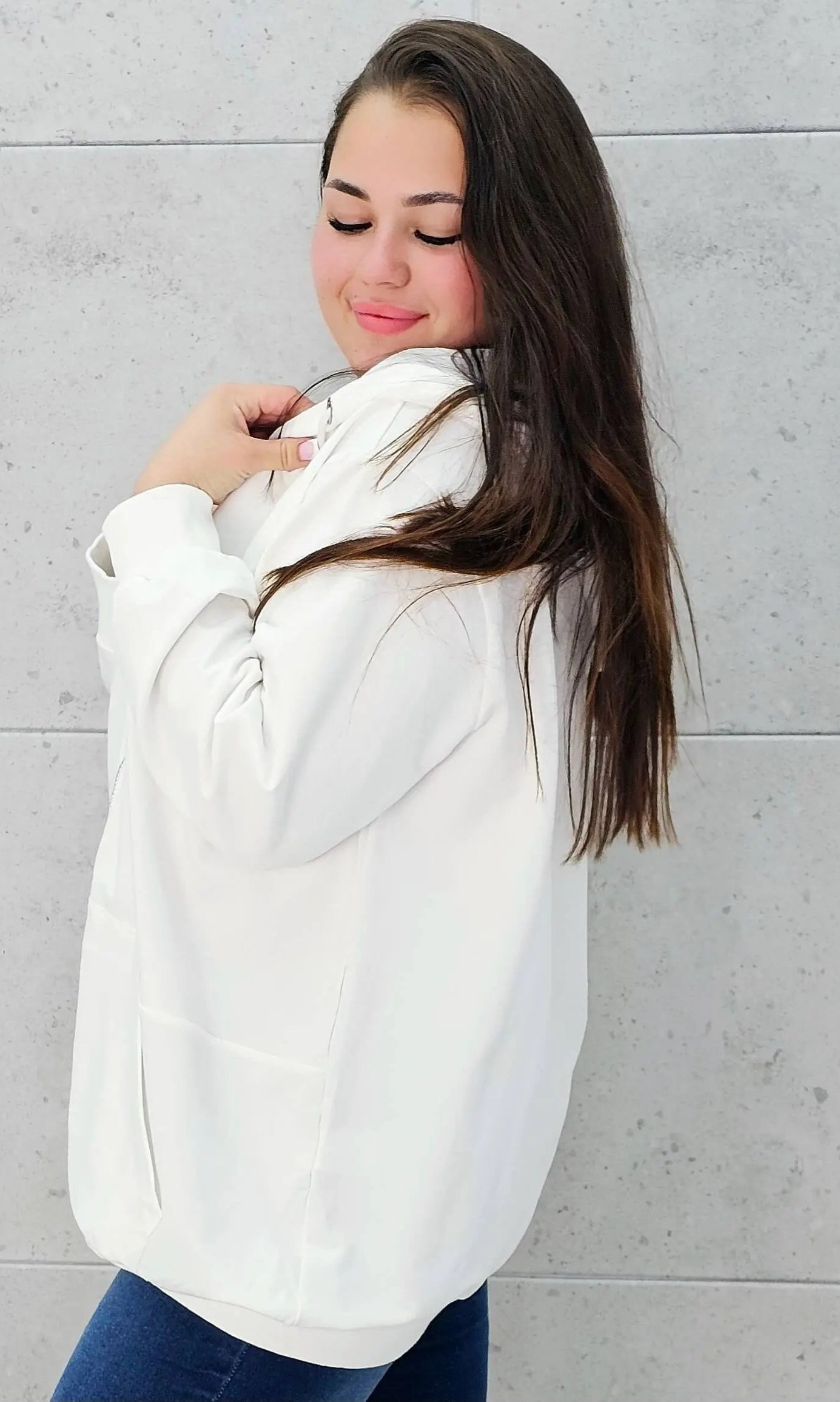 Bluza z kapturem i zamkiem Stylowa XL