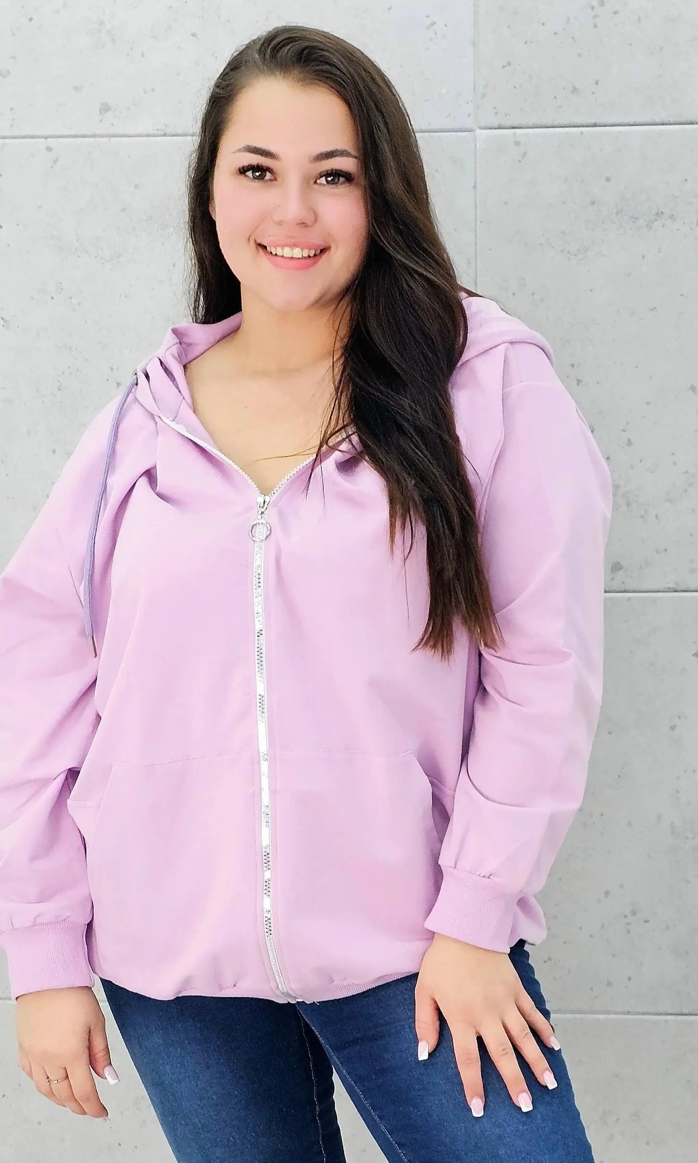 Bluza z kapturem i zamkiem Stylowa XL