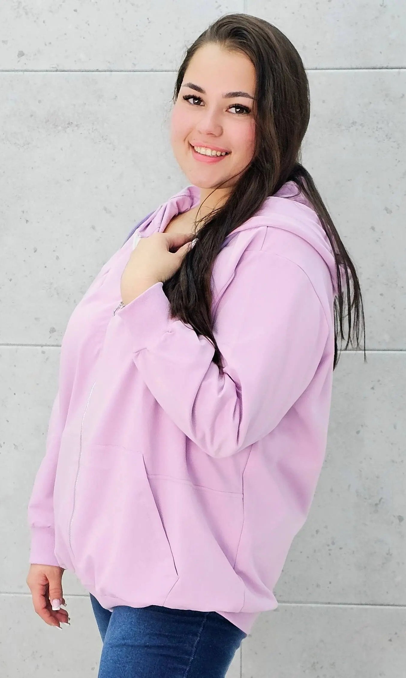 Bluza z kapturem i zamkiem Stylowa XL