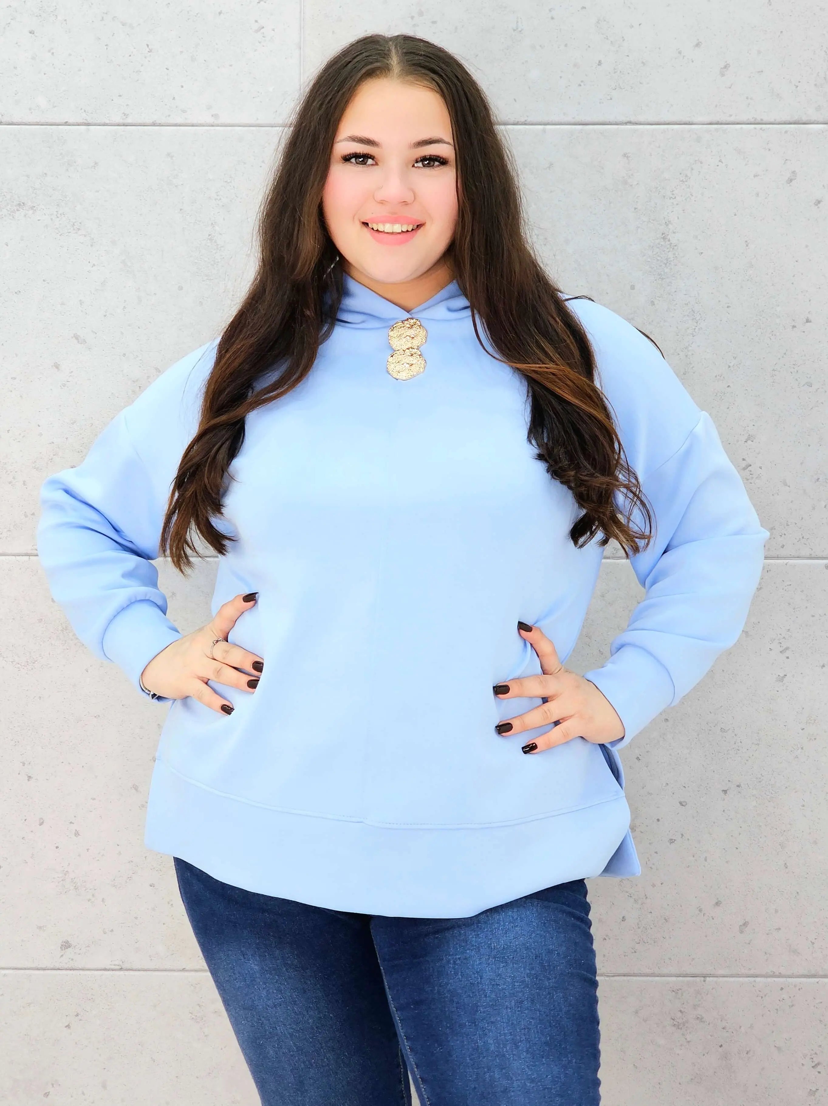 Bluza z kapturem o maślanej miękkości Stylowa XL