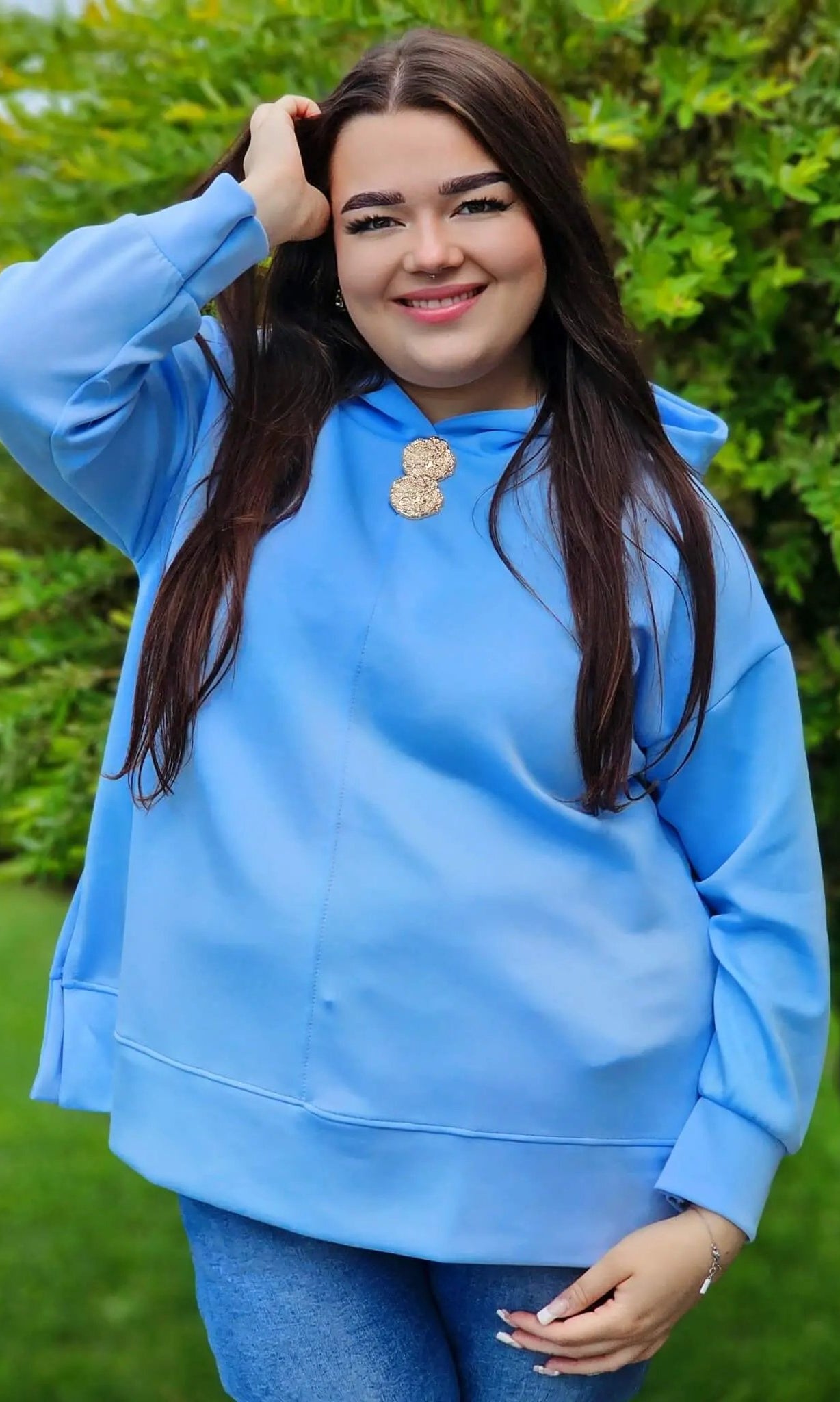 Bluza z kapturem o maślanej miękkości Stylowa XL