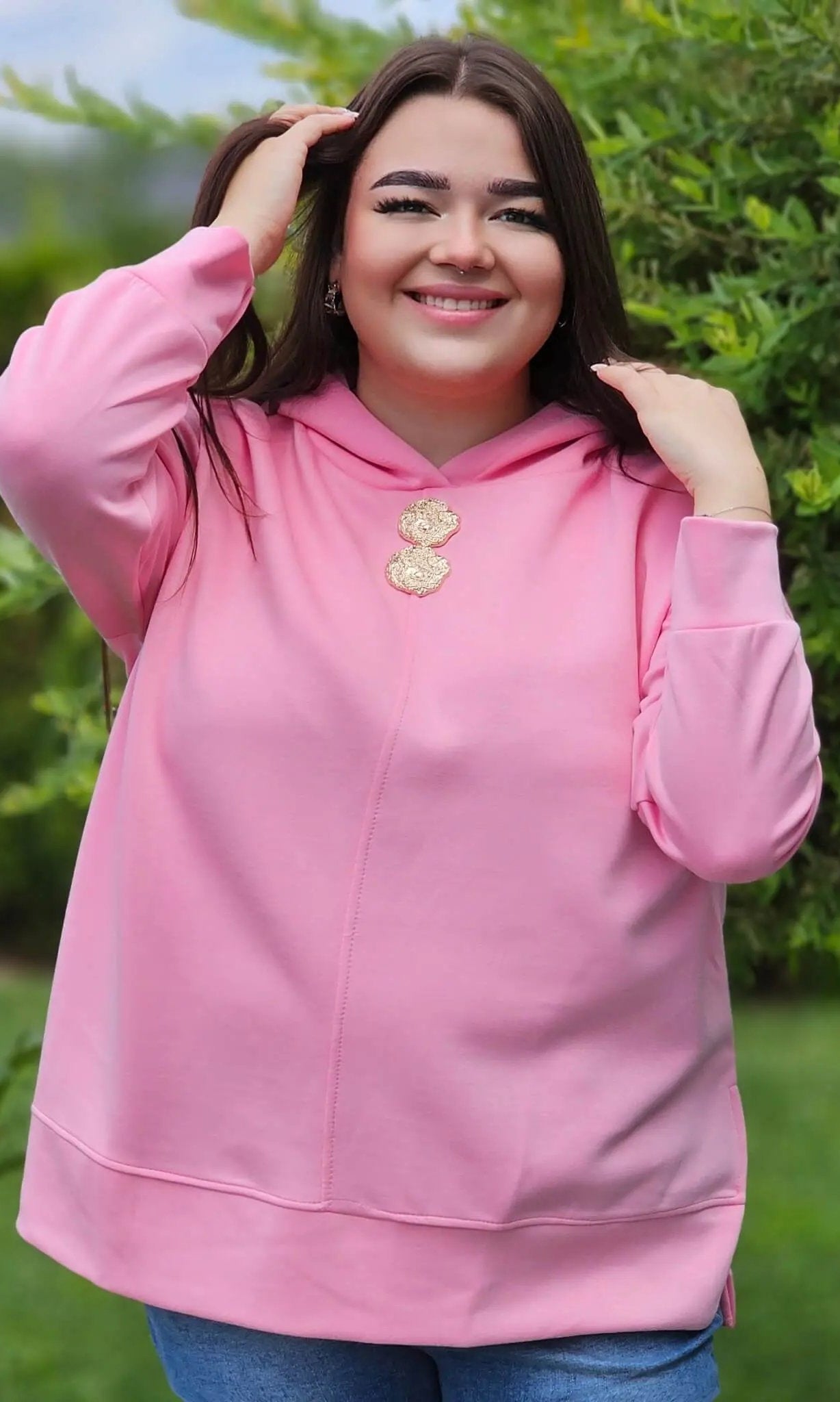 Bluza z kapturem o maślanej miękkości Stylowa XL