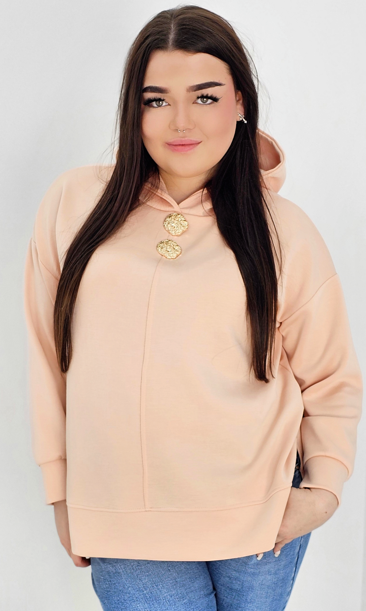 Bluza z kapturem o maślanej miękkości Stylowa XL