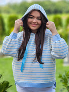 Bluza z kapturem w paski Stylowa XL