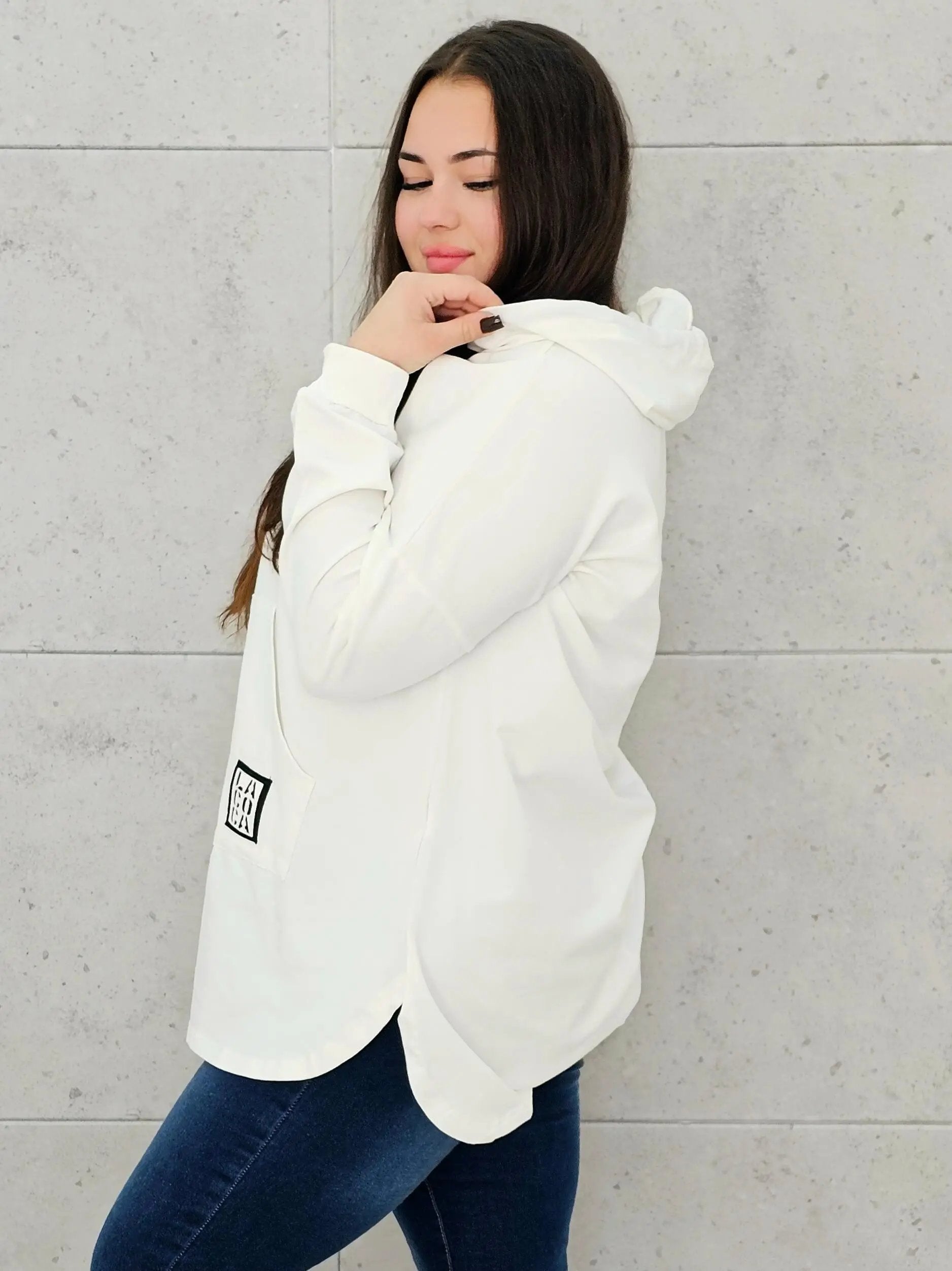 Bluza z kapturem z kieszenią kangurką Stylowa XL