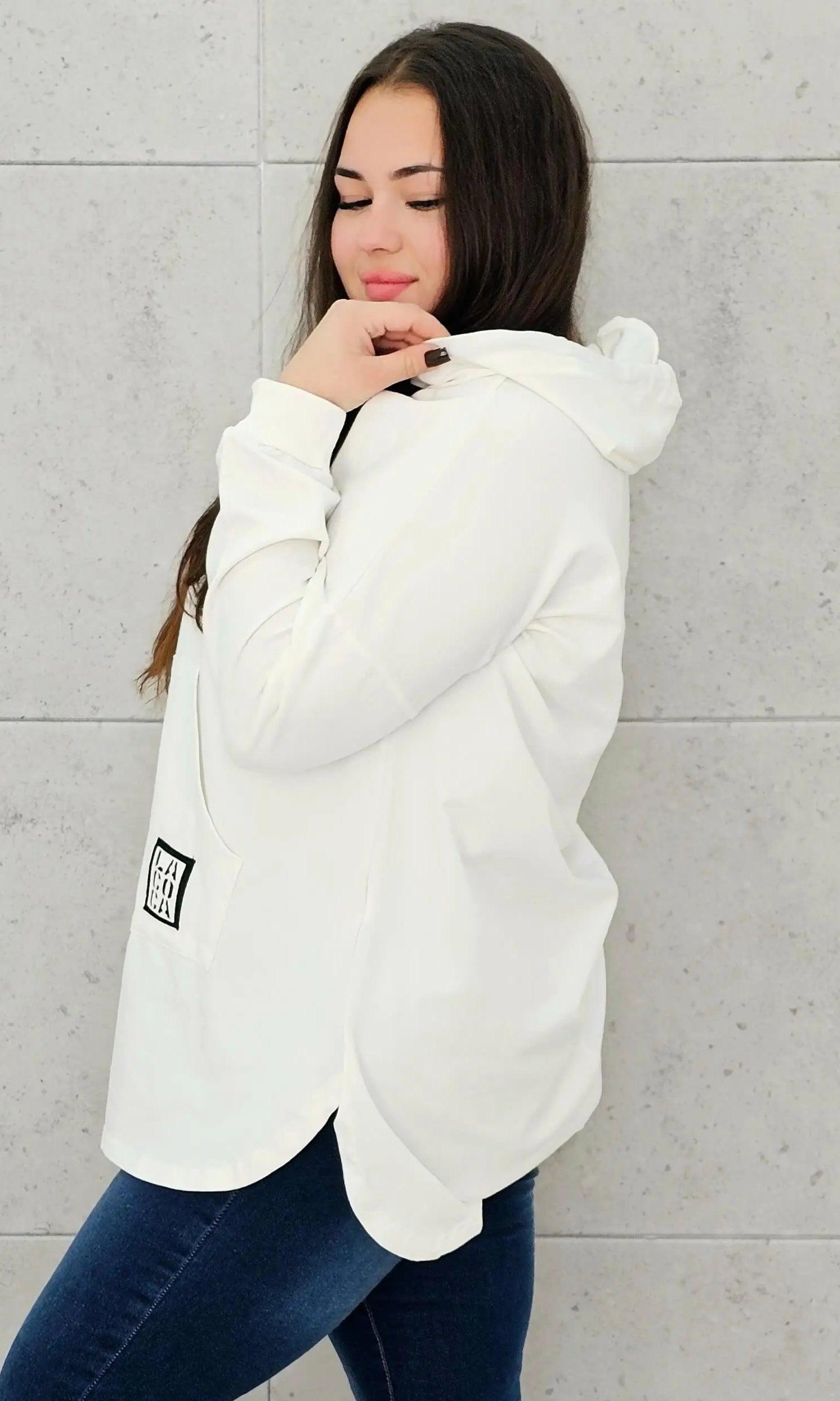 Bluza z kapturem z kieszenią kangurką Stylowa XL