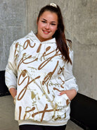 Bluza z kapturem z nadrukiem Stylowa XL