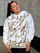 Bluza z kapturem z nadrukiem Stylowa XL