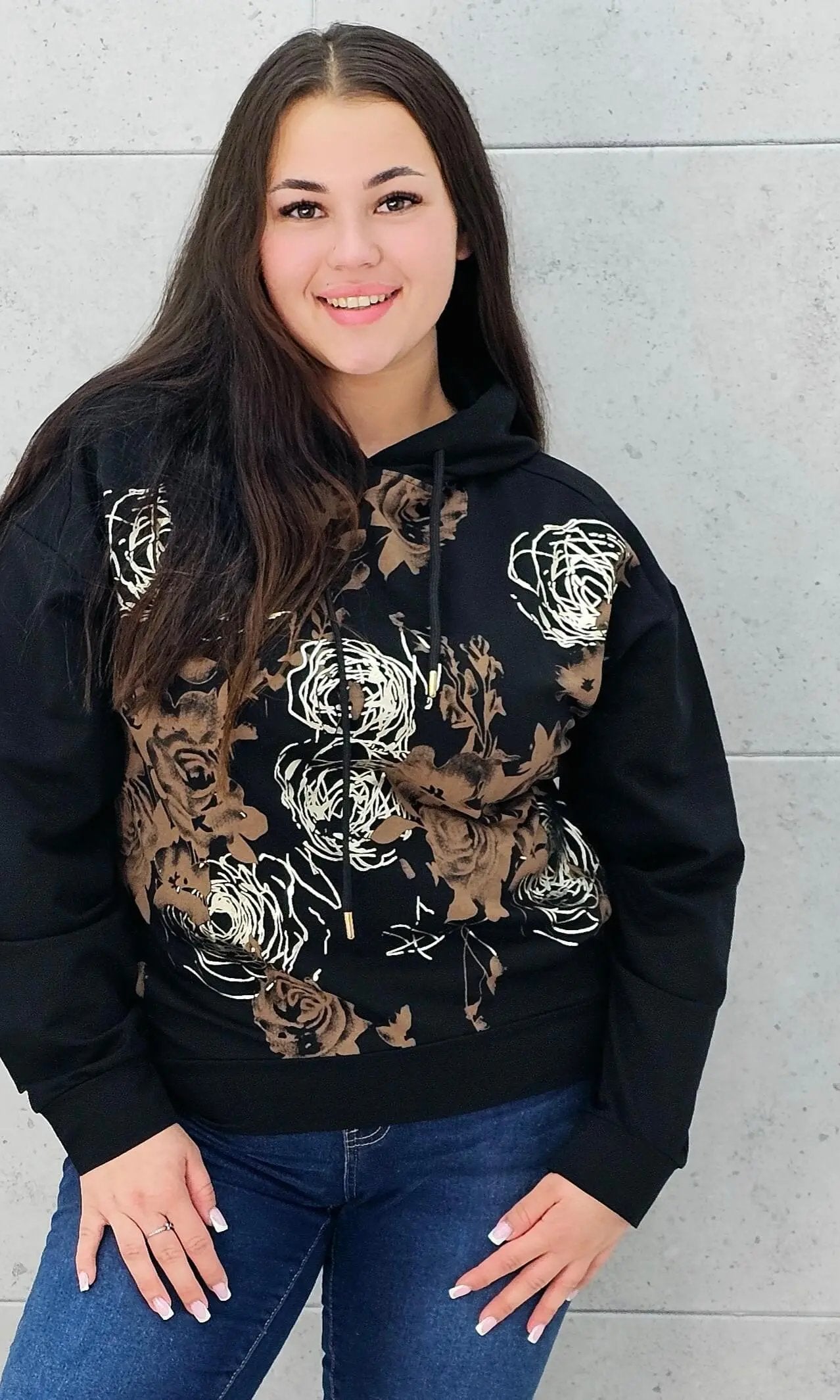 Bluza z kwiatowym nadrukiem Stylowa XL