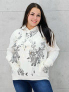 Bluza z kwiatowym nadrukiem Stylowa XL