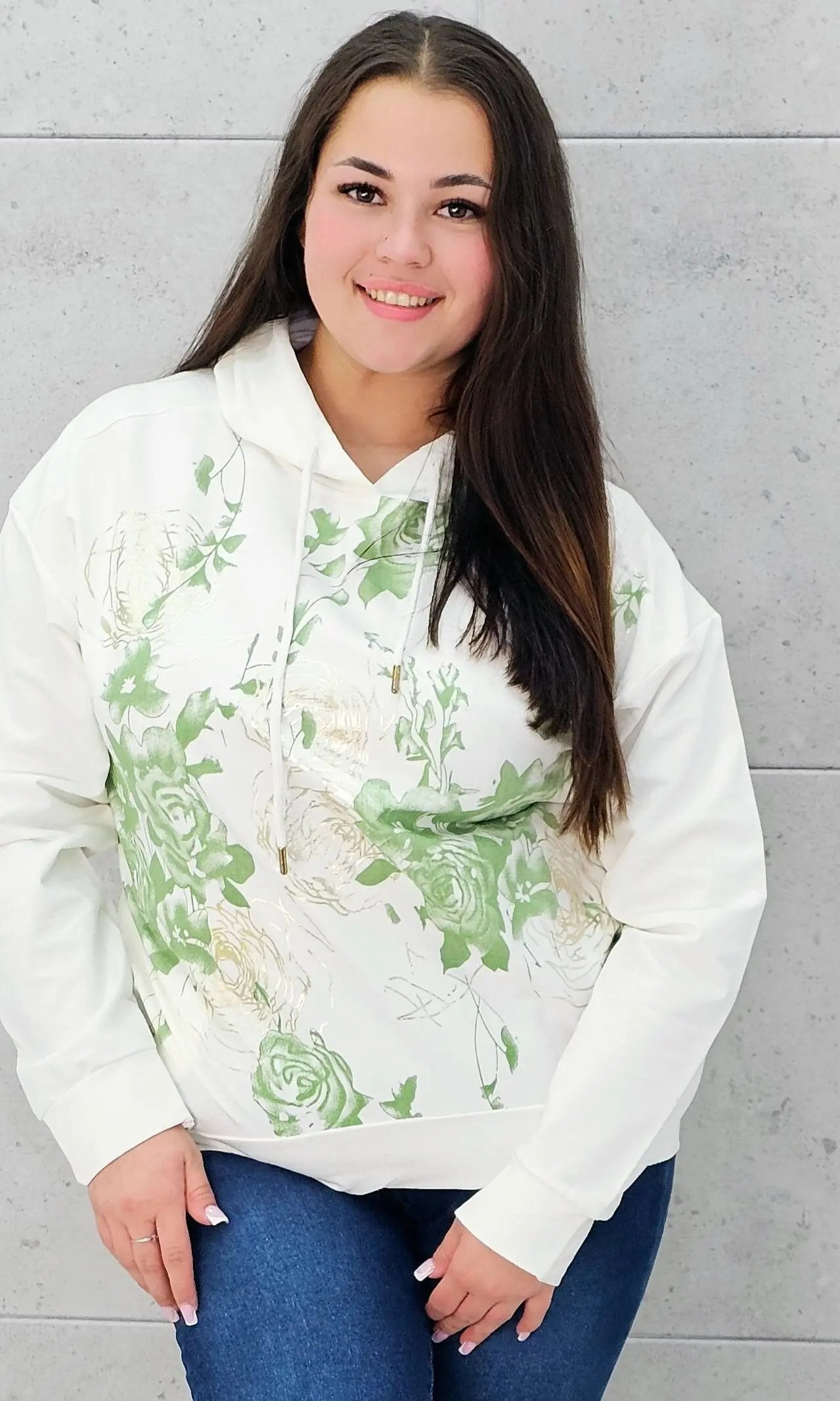 Bluza z kwiatowym nadrukiem Stylowa XL