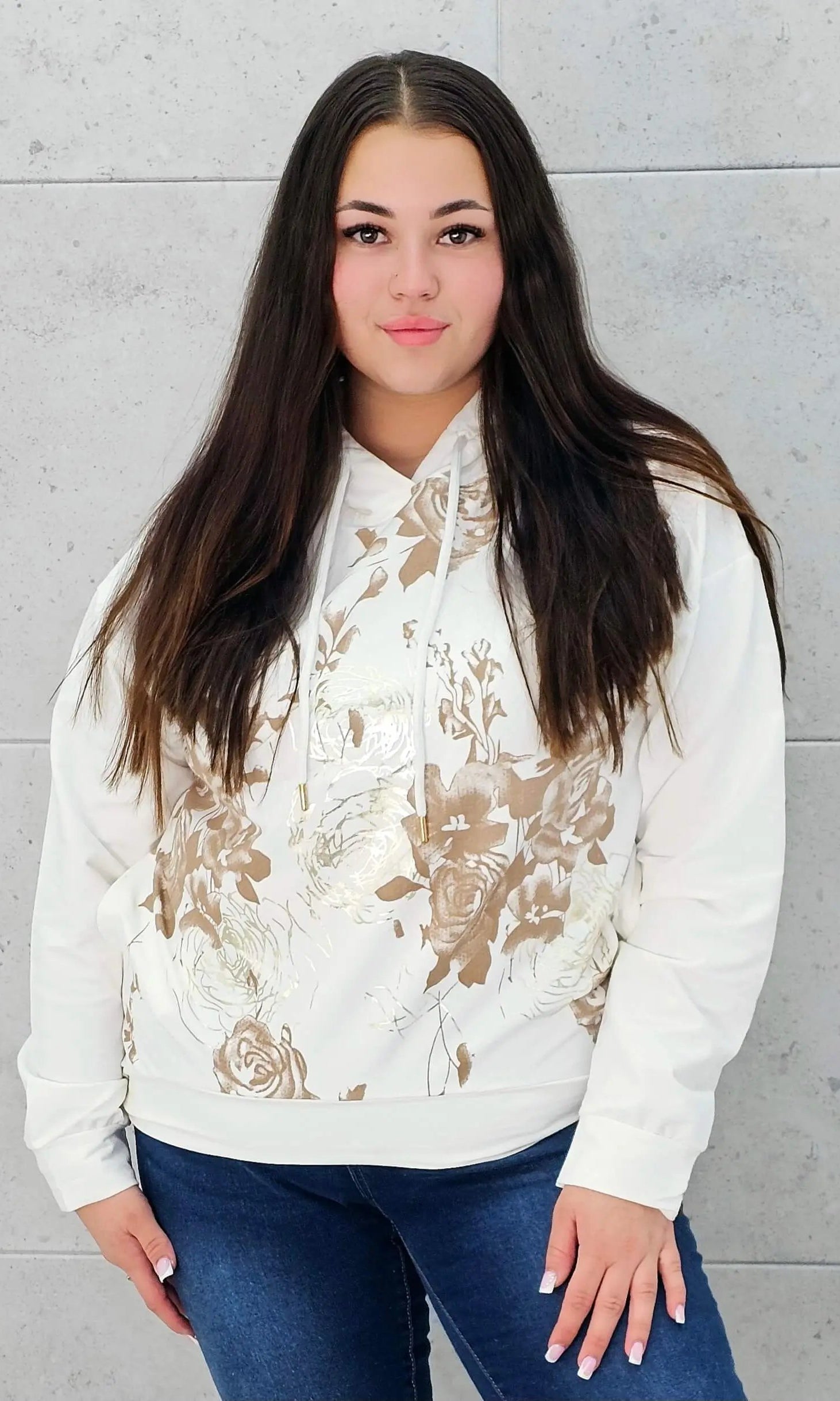 Bluza z kwiatowym nadrukiem Stylowa XL