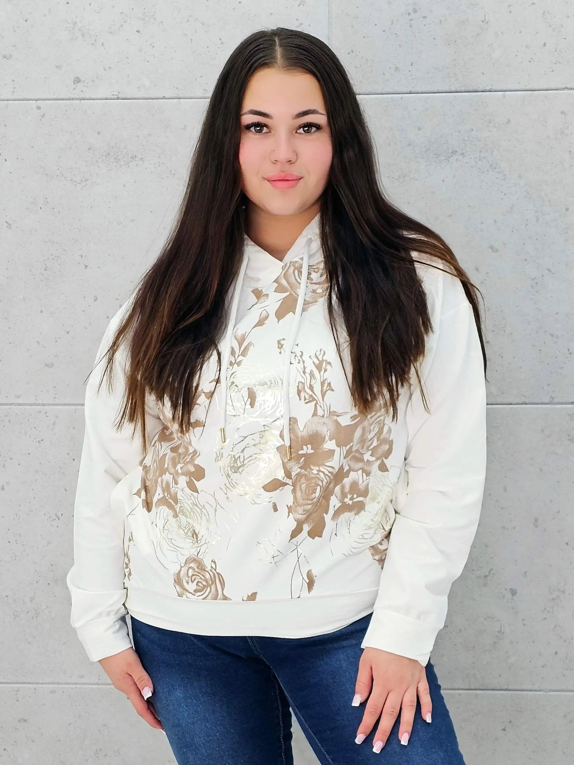 Bluza z kwiatowym nadrukiem Stylowa XL