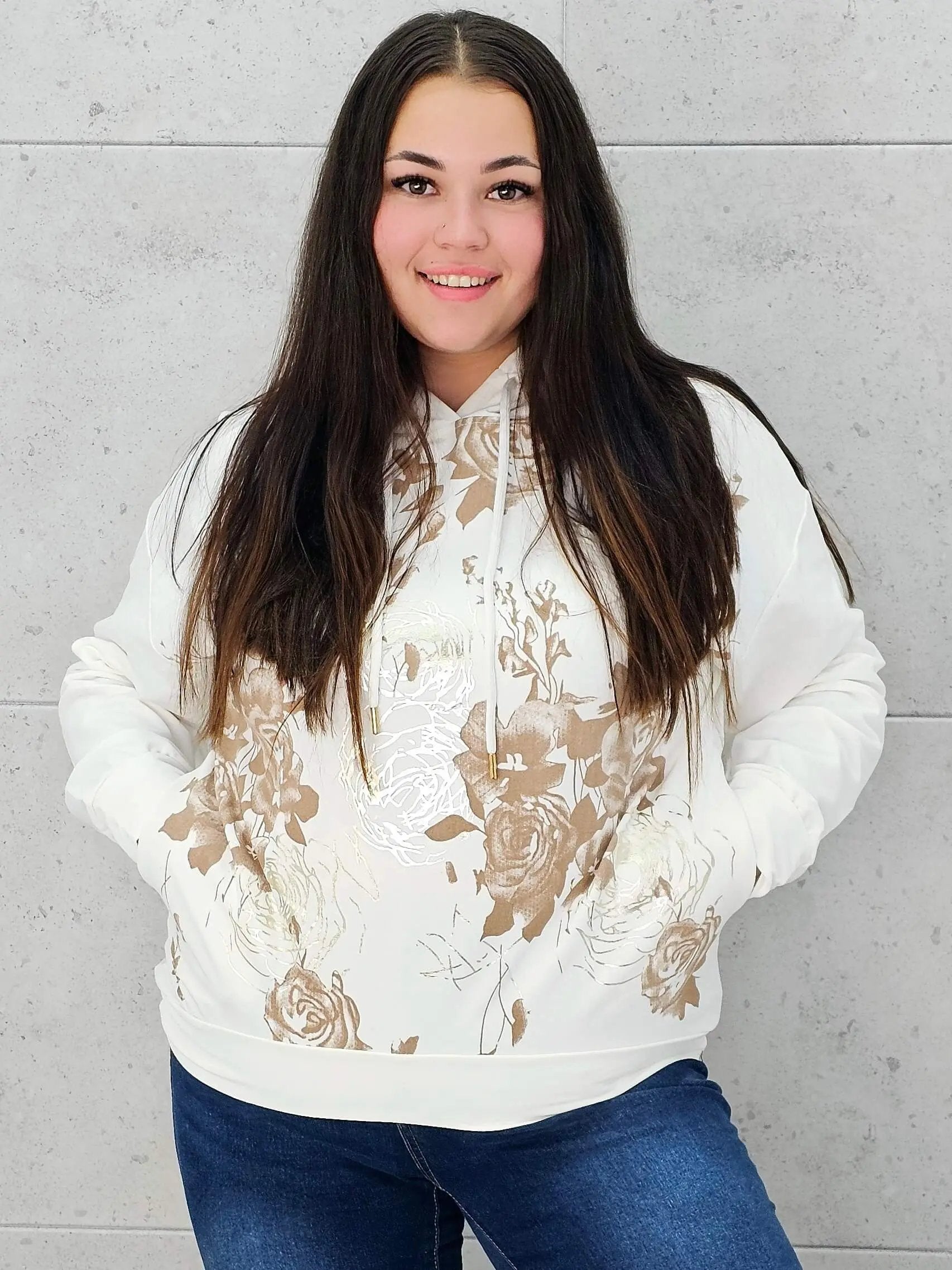 Bluza z kwiatowym nadrukiem Stylowa XL