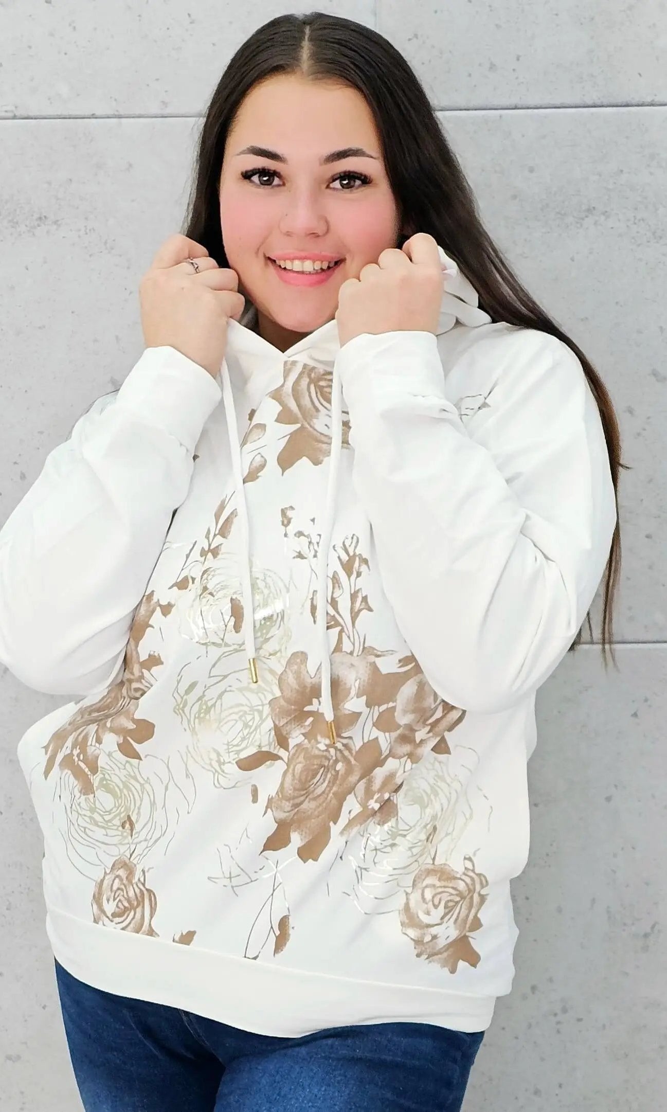 Bluza z kwiatowym nadrukiem Stylowa XL