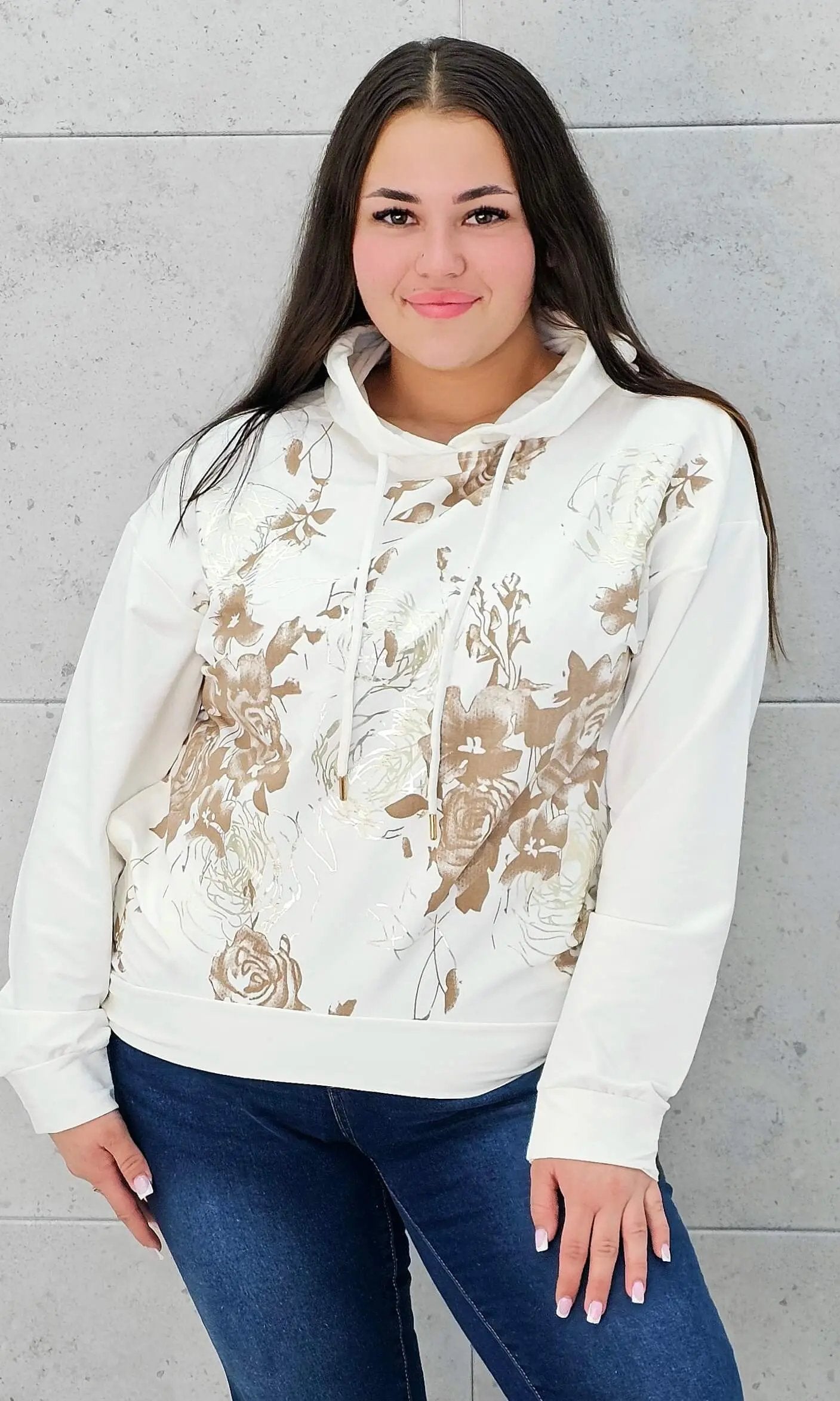 Bluza z kwiatowym nadrukiem Stylowa XL