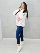 Bluza z kwiatowym nadrukiem Stylowa XL