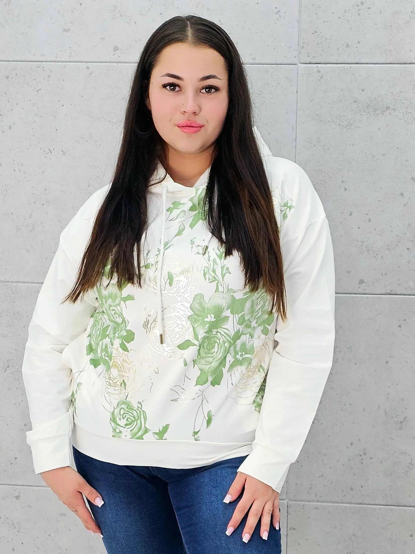 Bluza z kwiatowym nadrukiem Stylowa XL